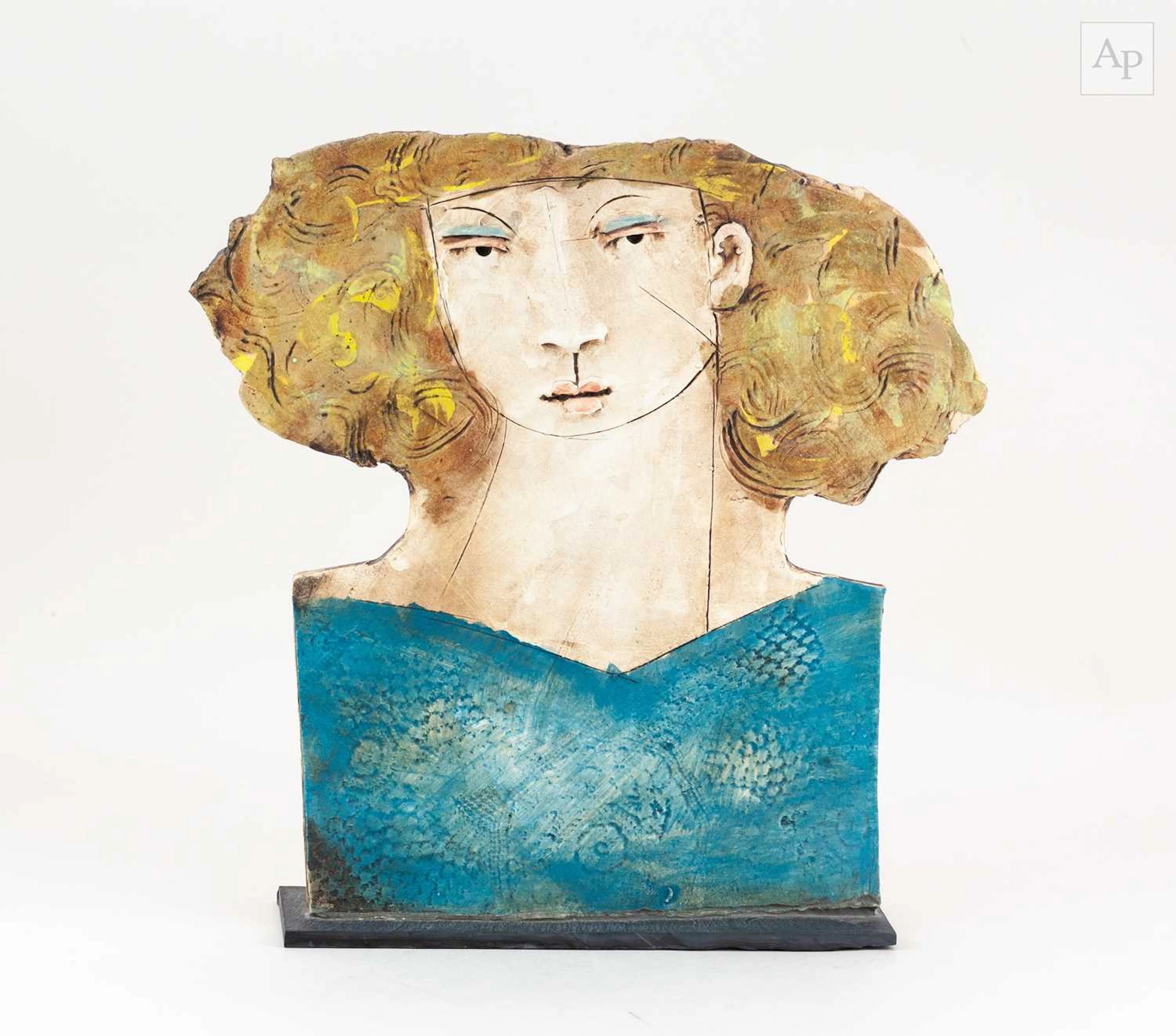 CHRISTY KEENEY (born 1958); a large earthenware sculpture...