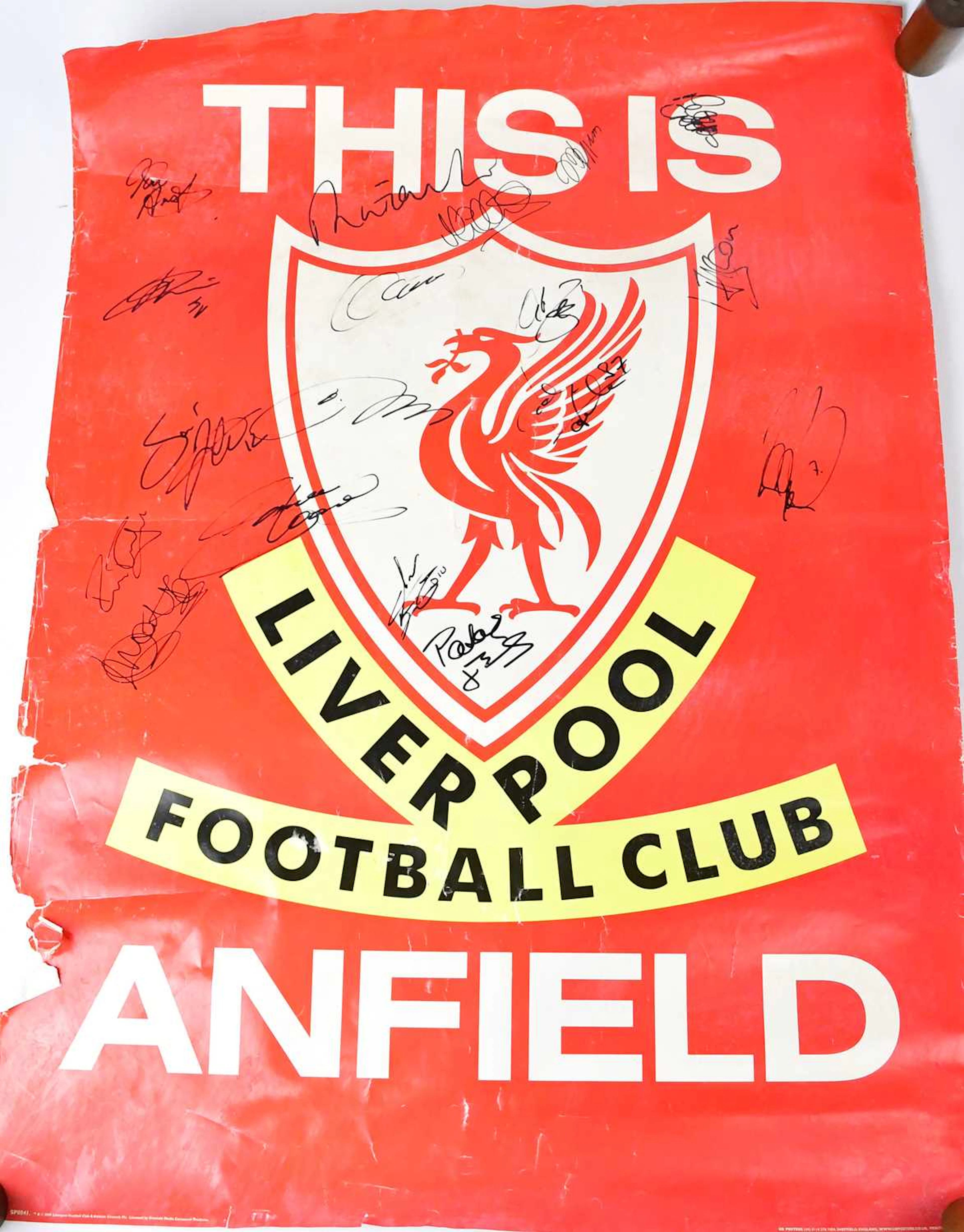LIVERPOOL FC; a collection of ephemera including many signed pieces