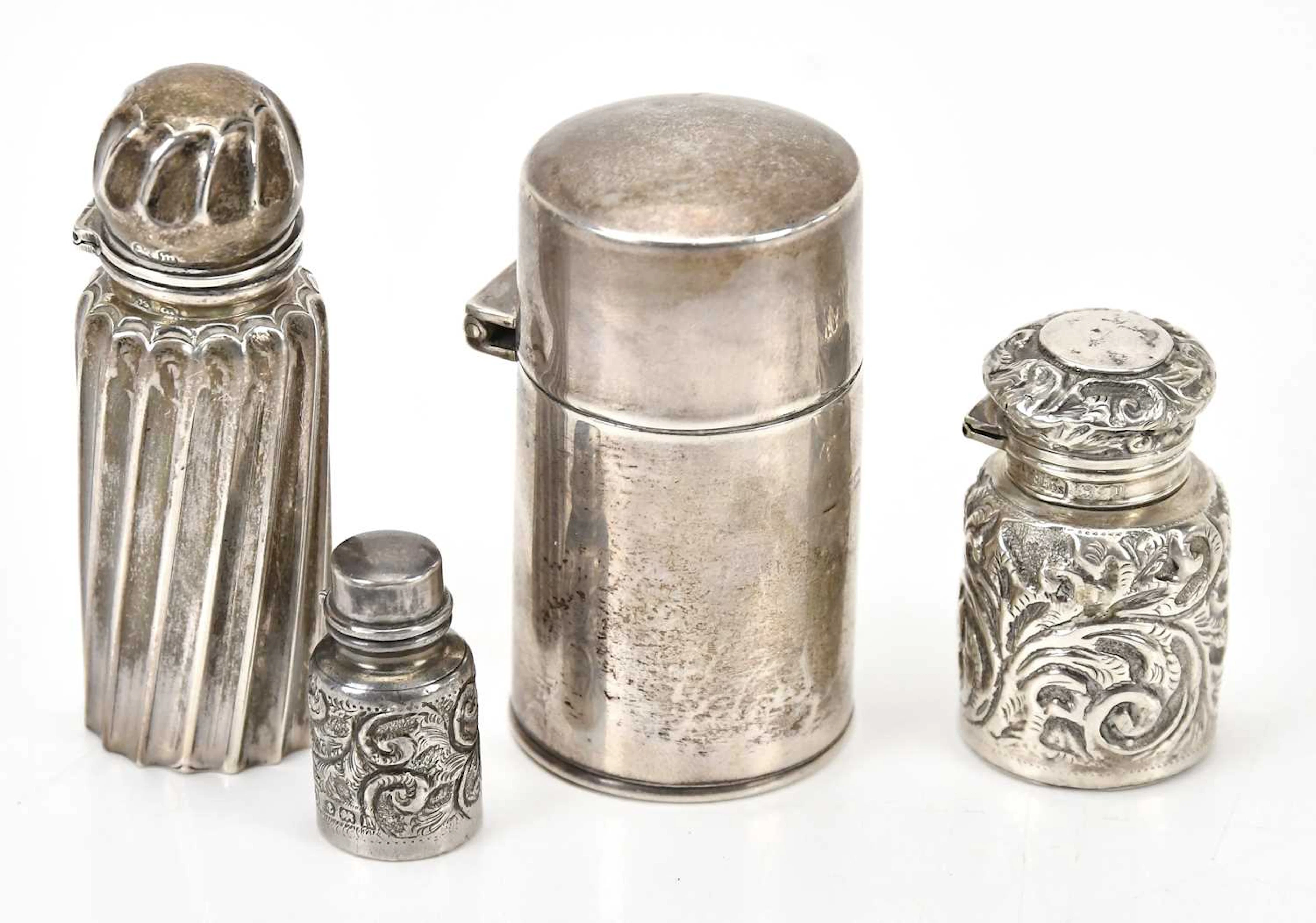 E S BARNSLEY & CO; a Victorian hallmarked silver scent bottle