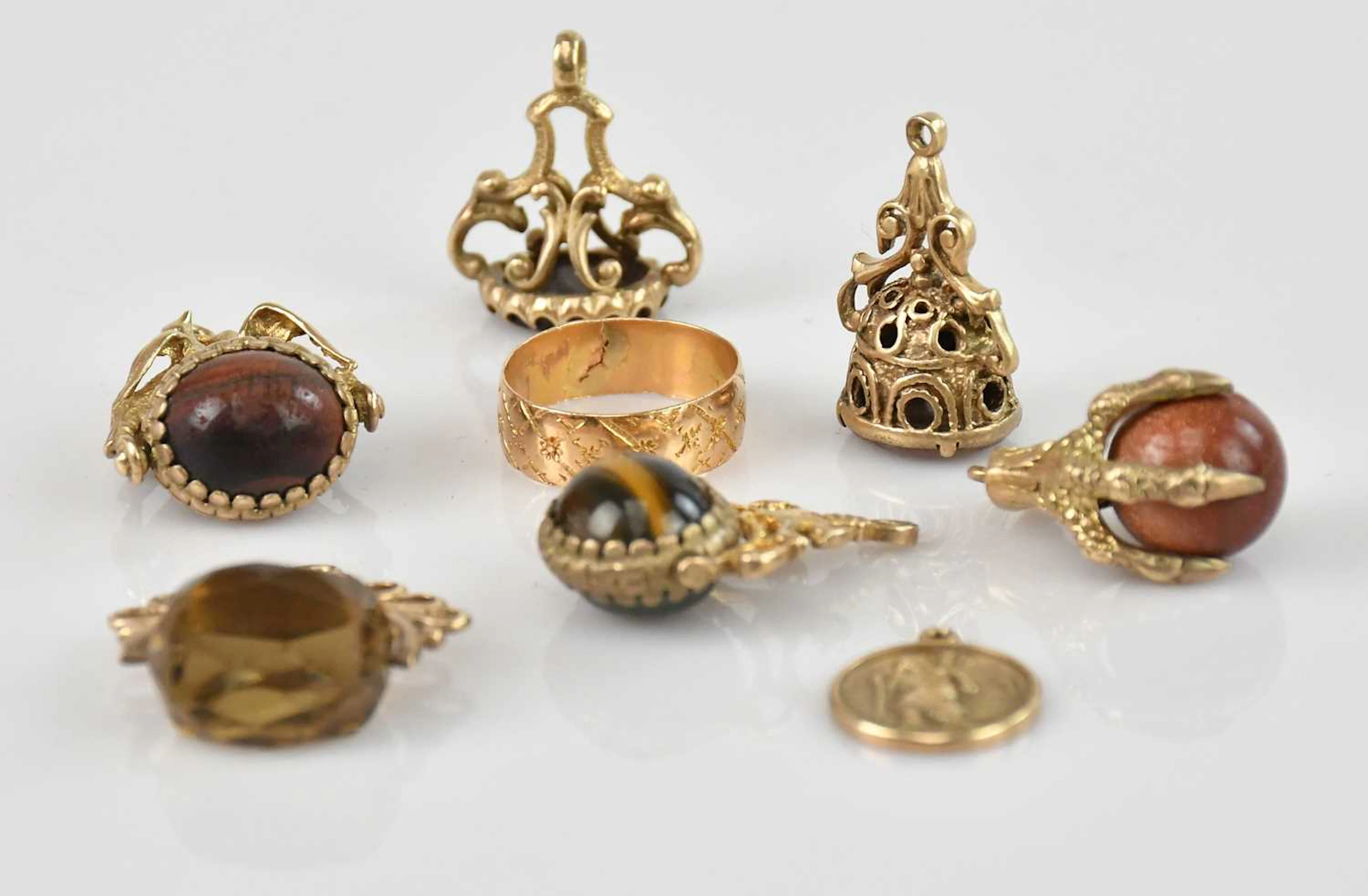 Six watch chain fobs