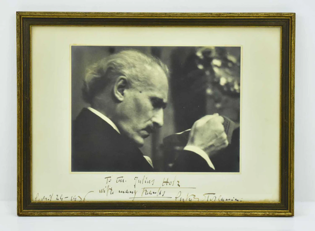 ARTURO TOSCANINI (1867-1957); an autographed and...
