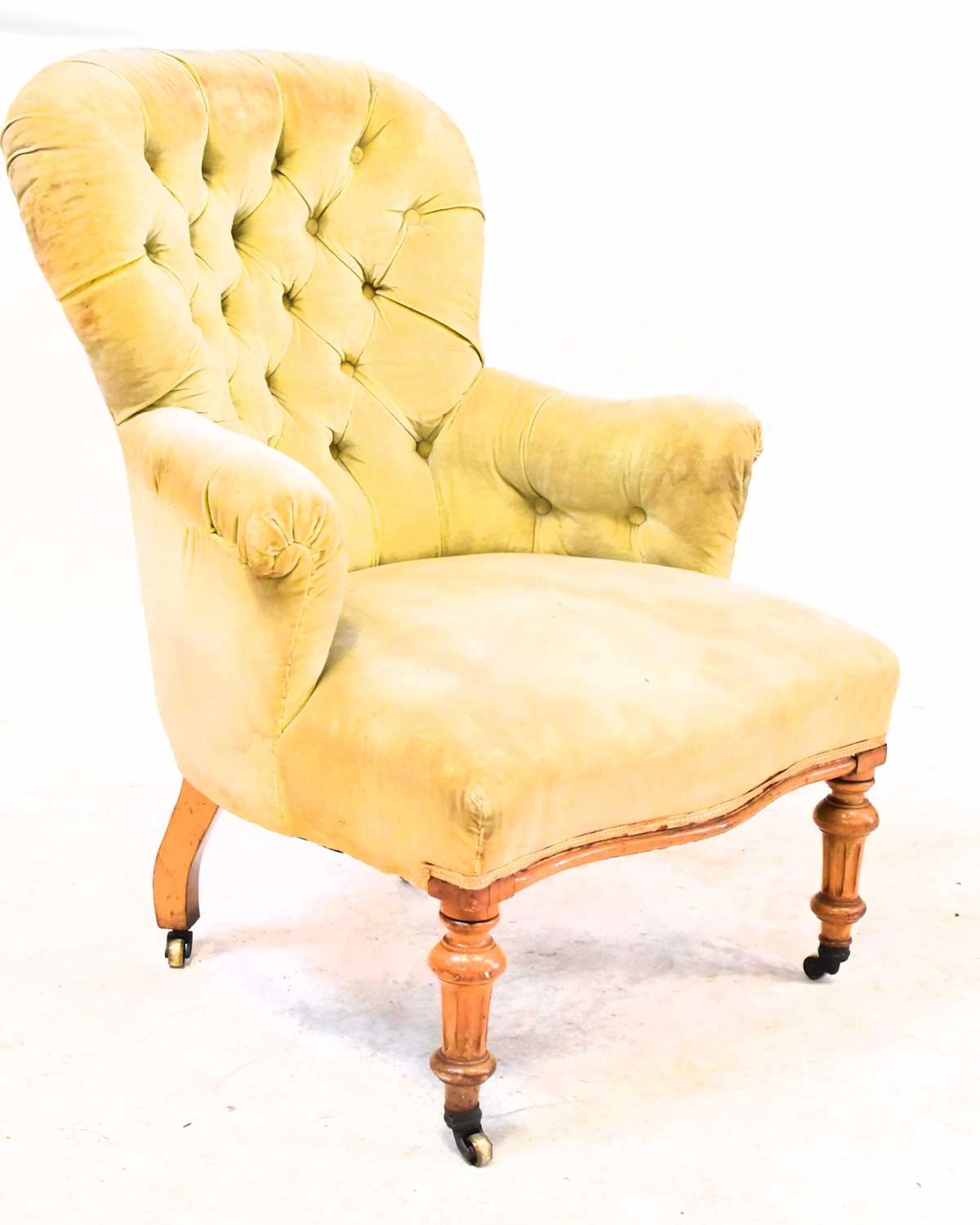 A Victorian salon chair