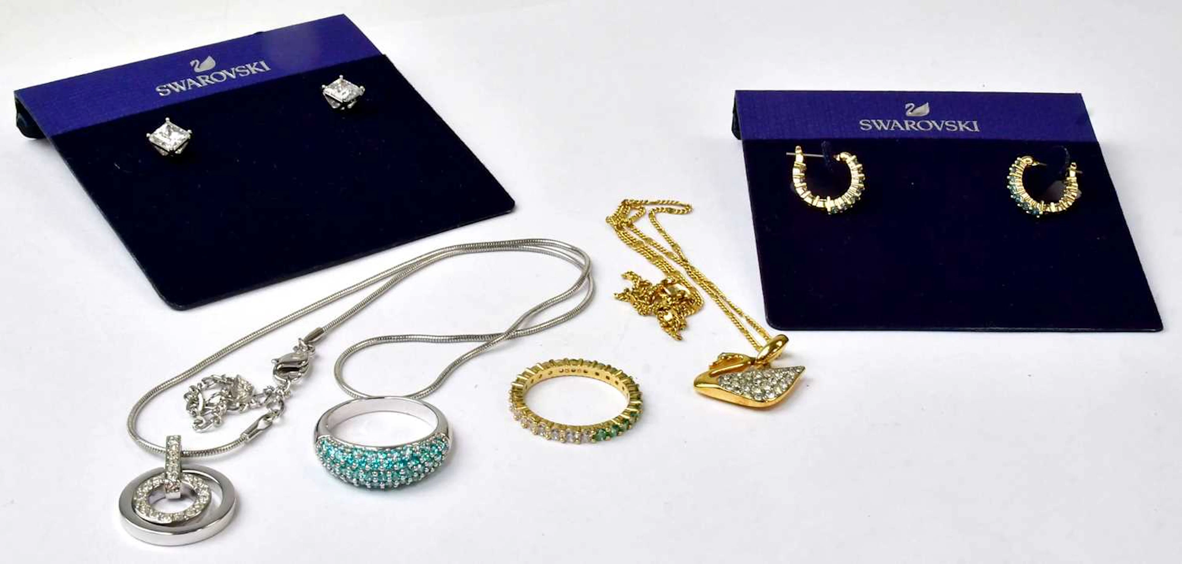 SWAROVSKI; six boxed items of jewellery