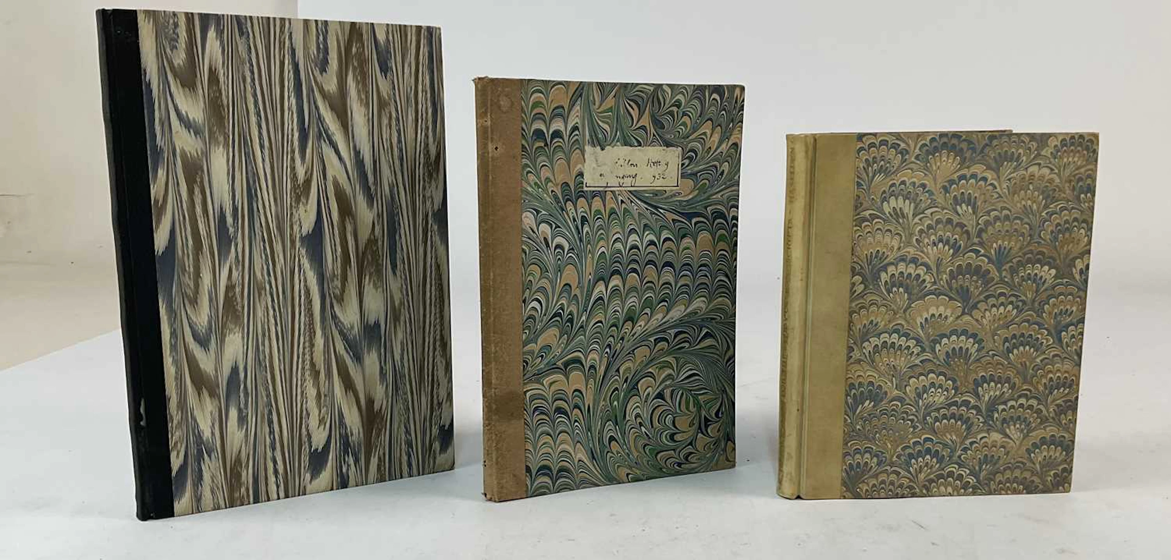 A collection of three books rebound by the Cockerell bindery