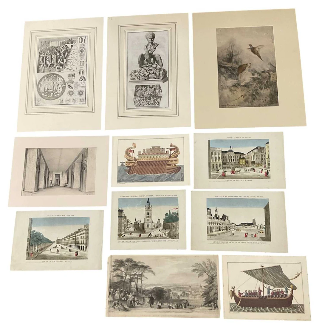 A collection of assorted 19th century and later pictures and prints