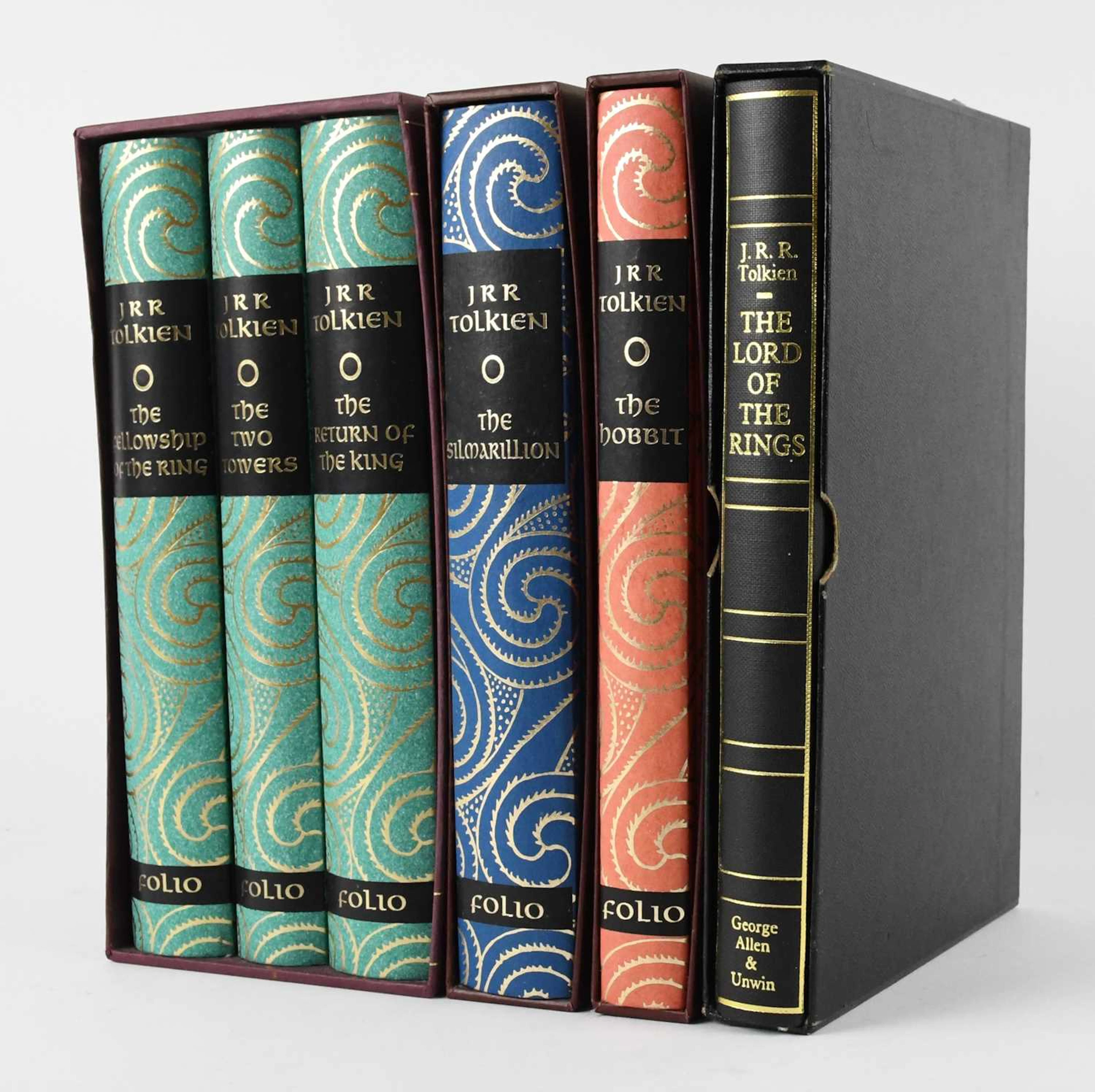 FOLIO SOCIETY; four books by J R R Tolkien comprising...
