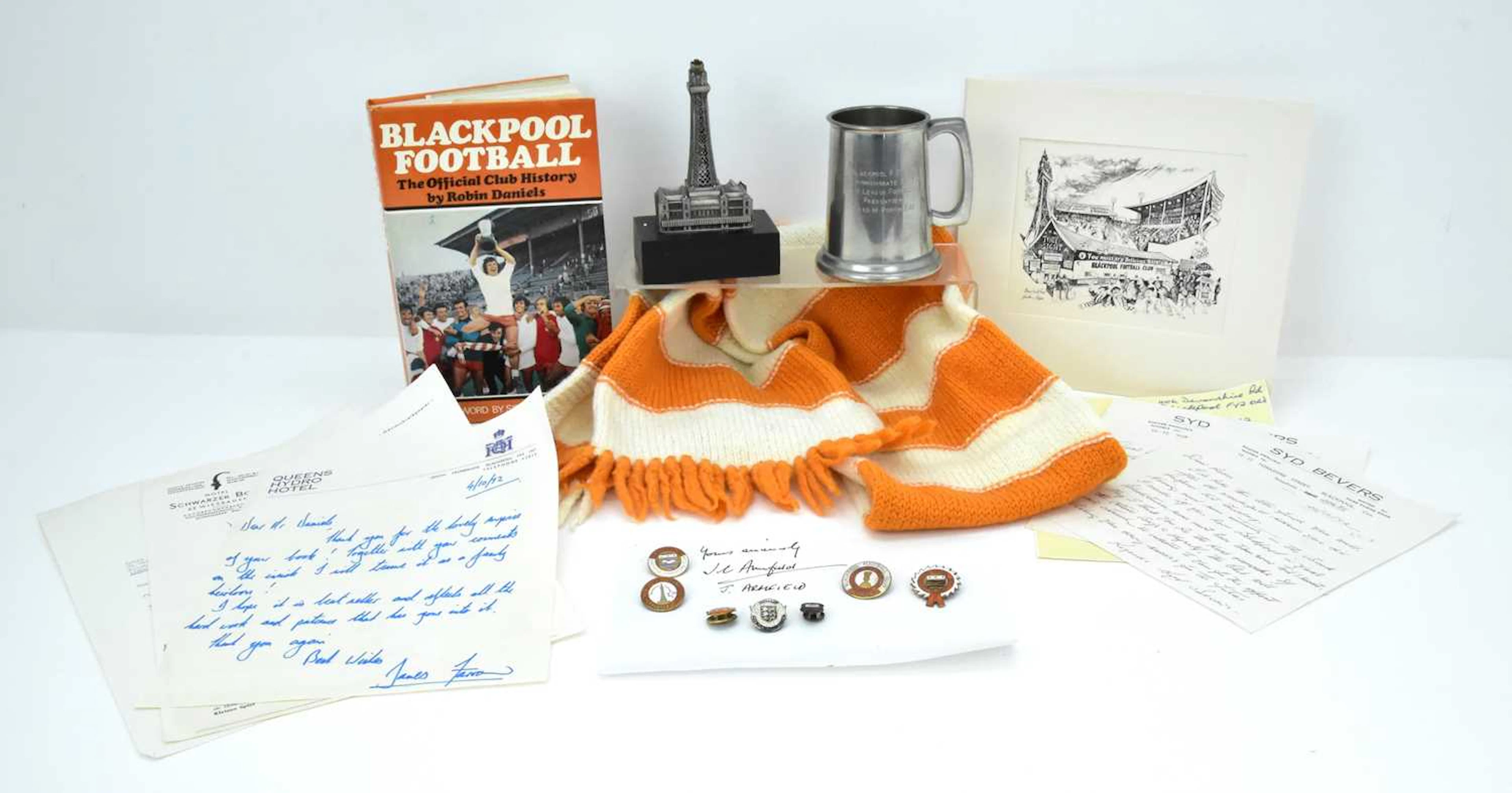 BLACKPOOL FC; various items of Blackpool FC football memorabilia