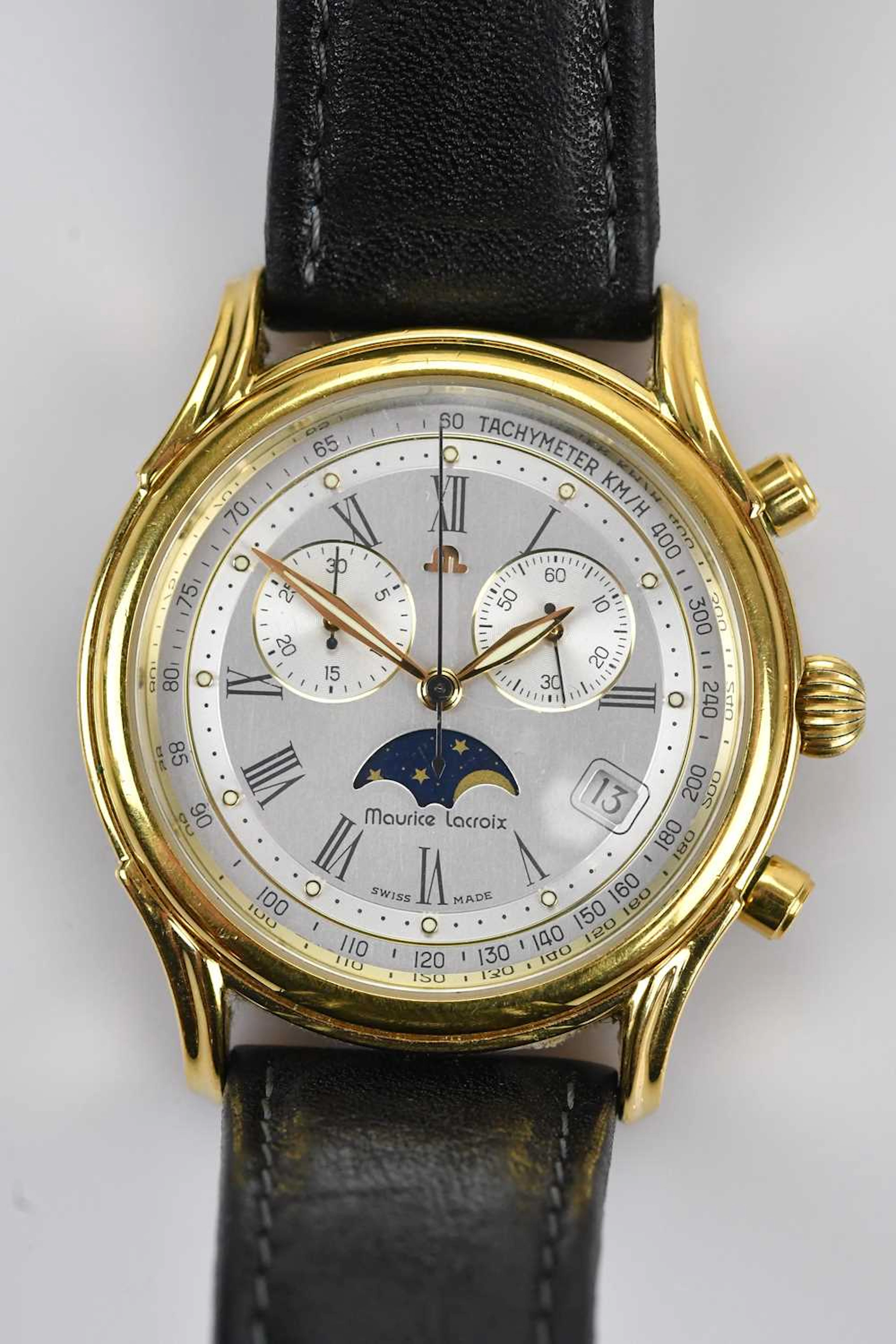 MAURICE LACROIX; a gentleman's gold plated and stainless...