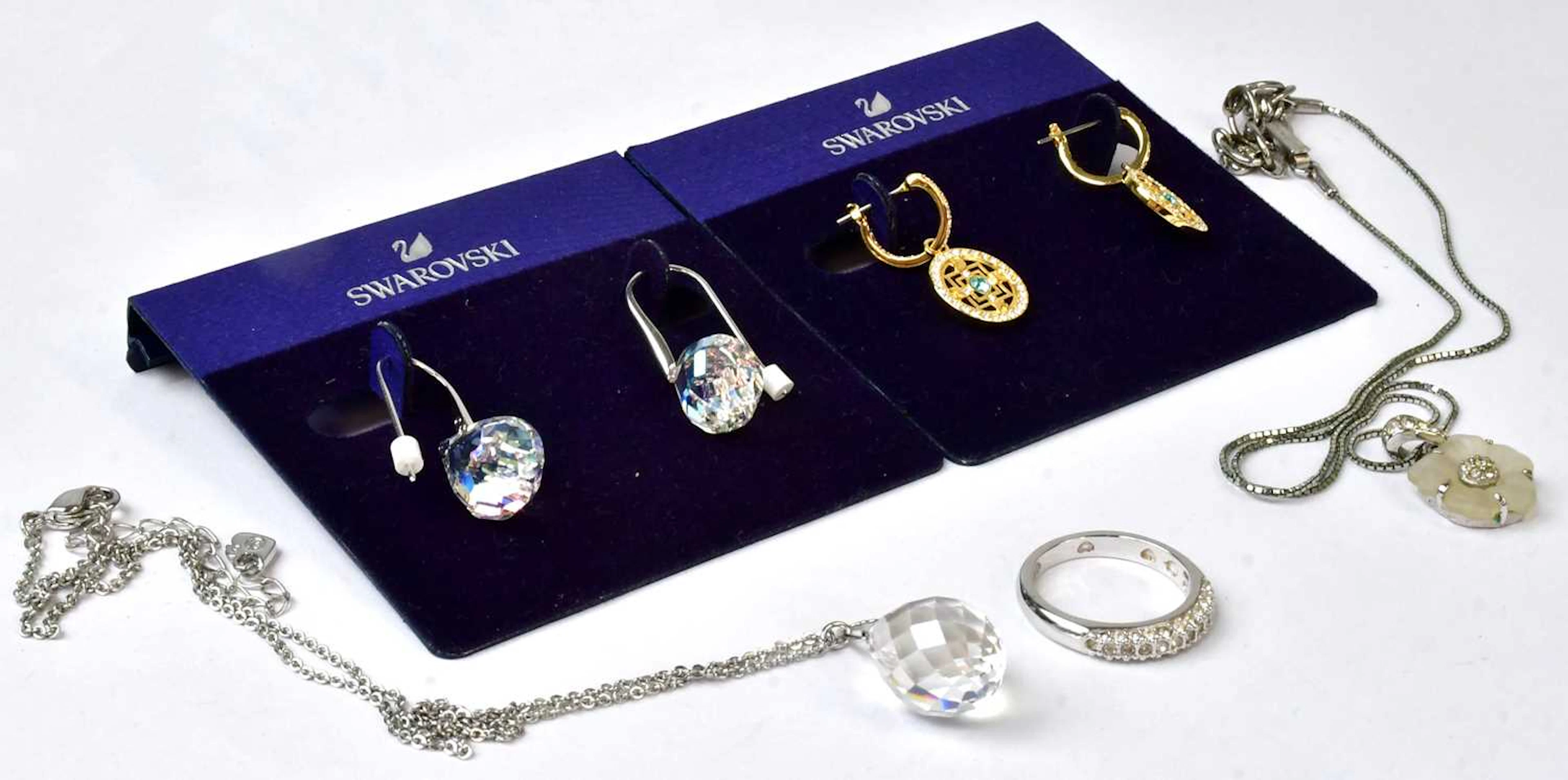 SWAROVSKI; five boxed jewellery items