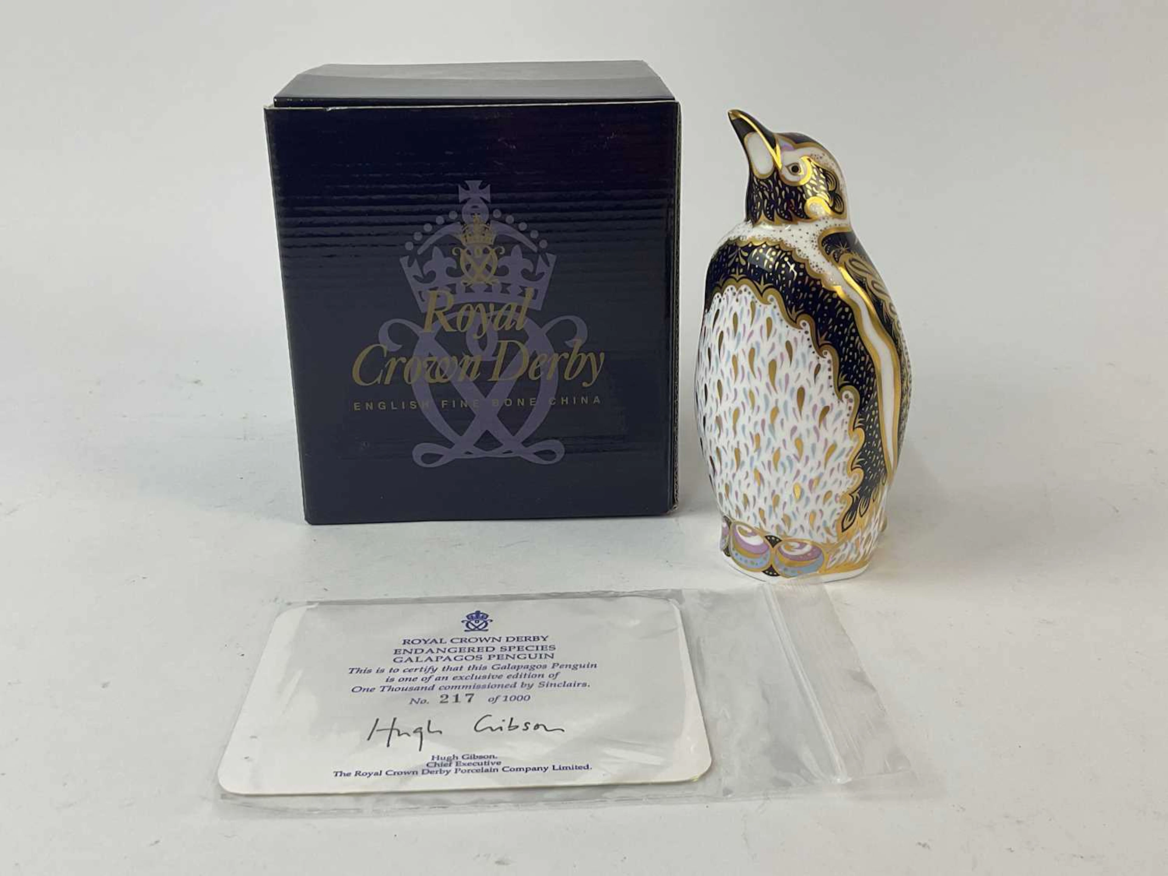 ROYAL CROWN DERBY; 'Galapagos Penguin' figure