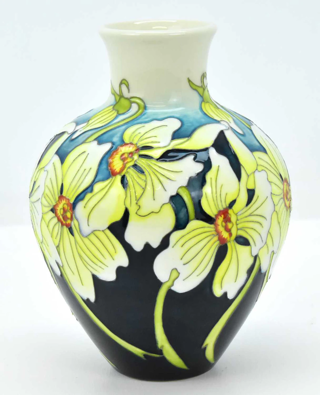 MOORCROFT; a 'Spring Dancer' patterned vase of ovoid form