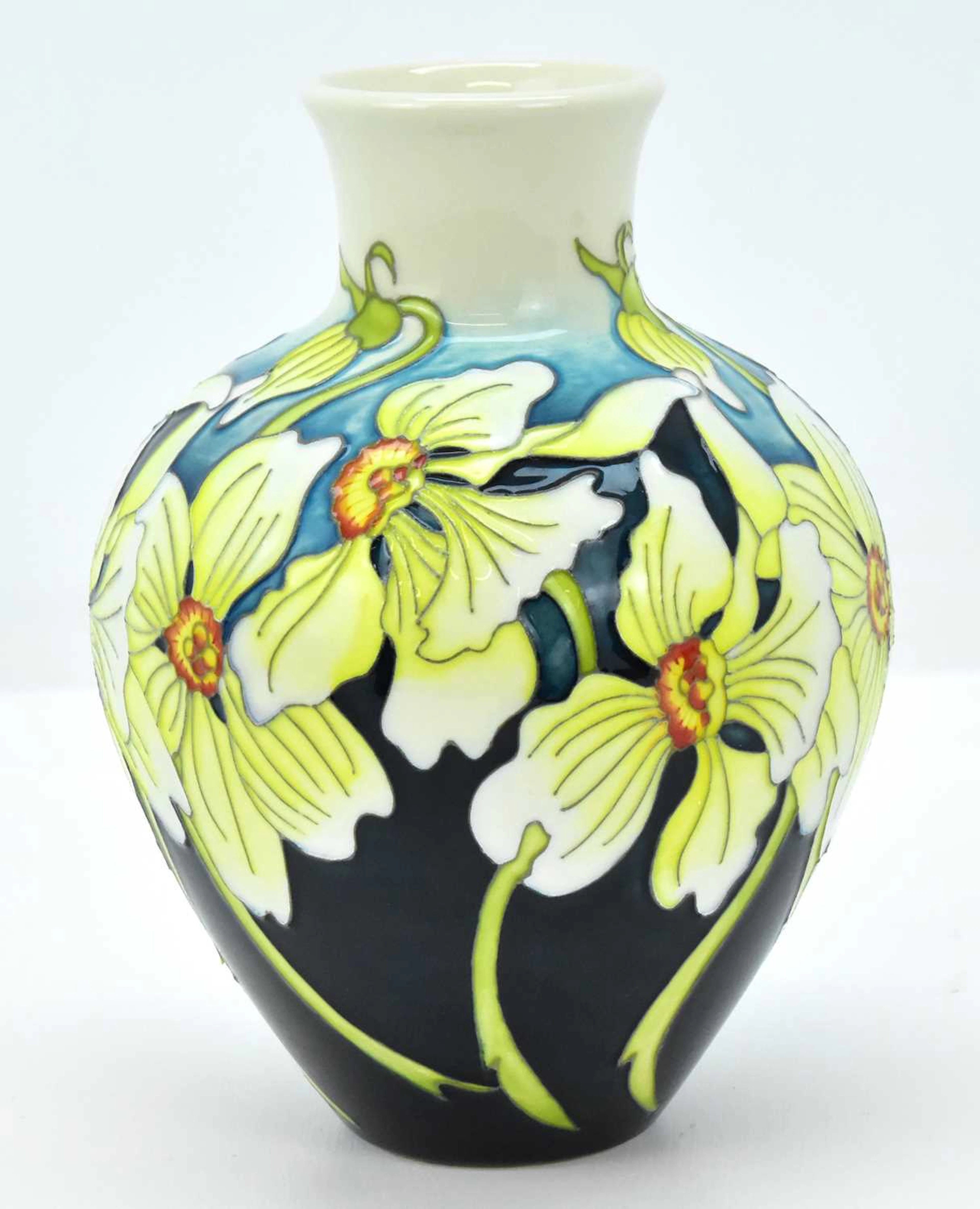 MOORCROFT; a 'Spring Dancer' patterned vase of ovoid form