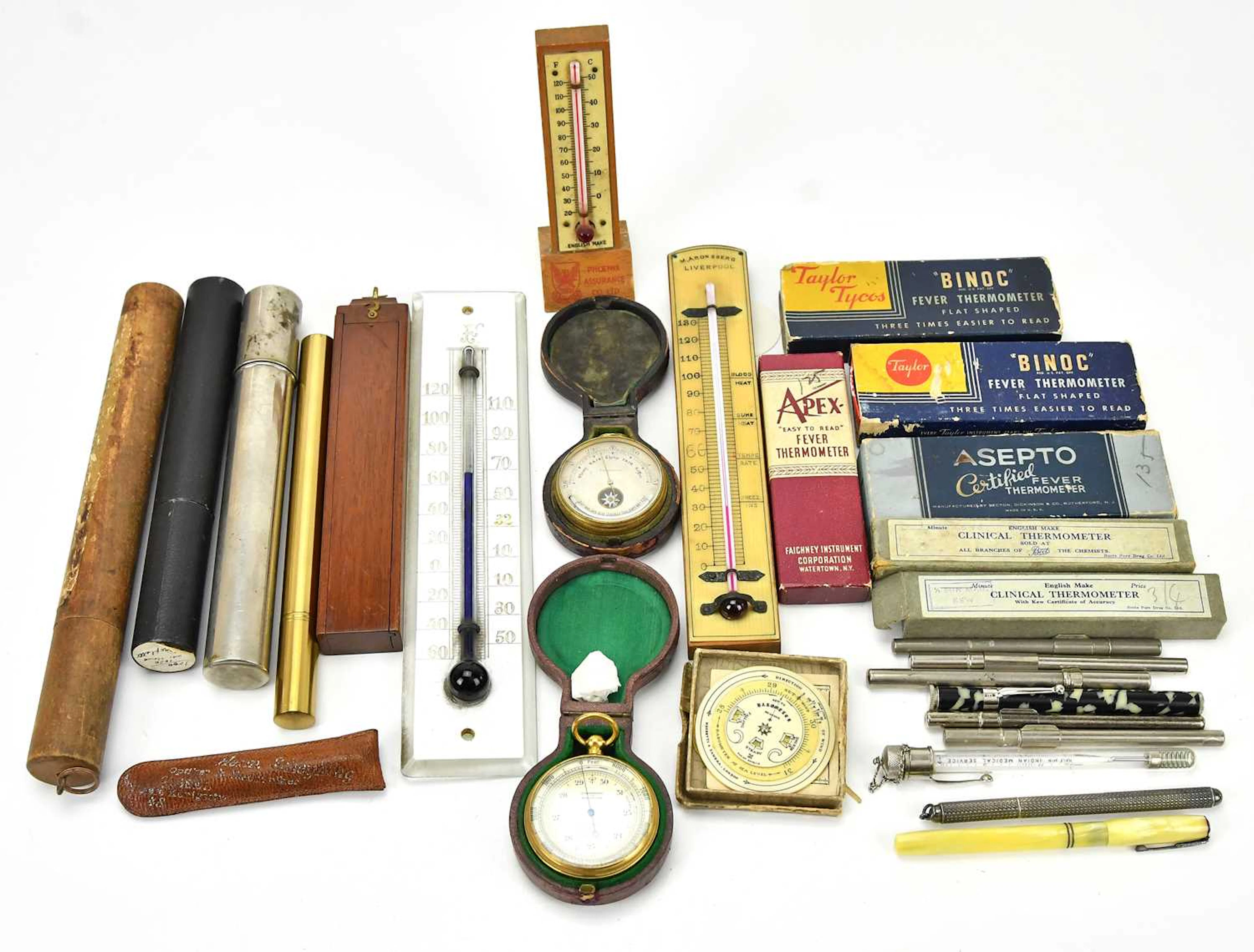 MONAGHAN JEWELLERS INC; a sterling silver and mother of pearl thermometer