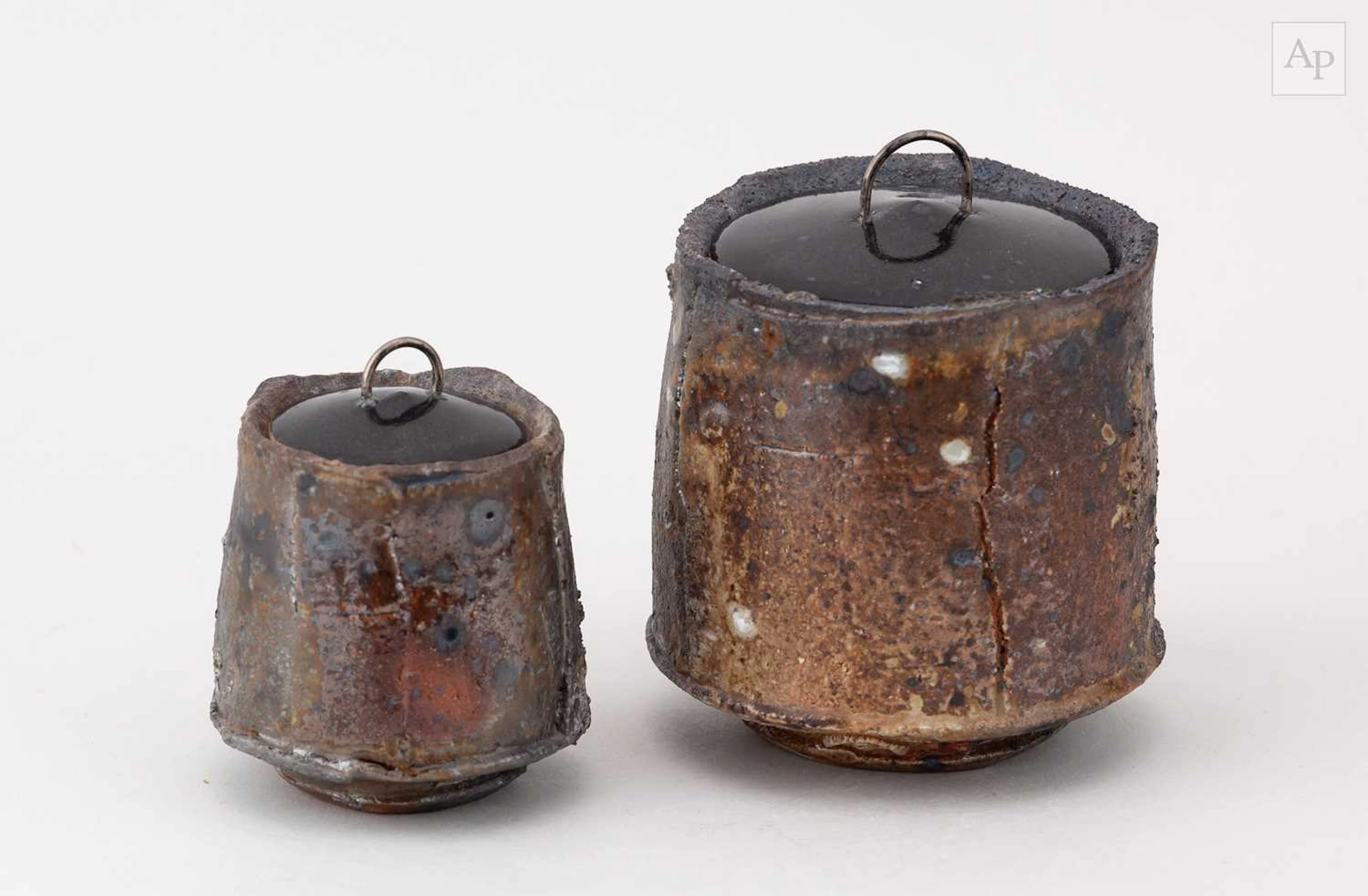 STEPHEN PARRY (born 1950); a small wood fired stoneware...