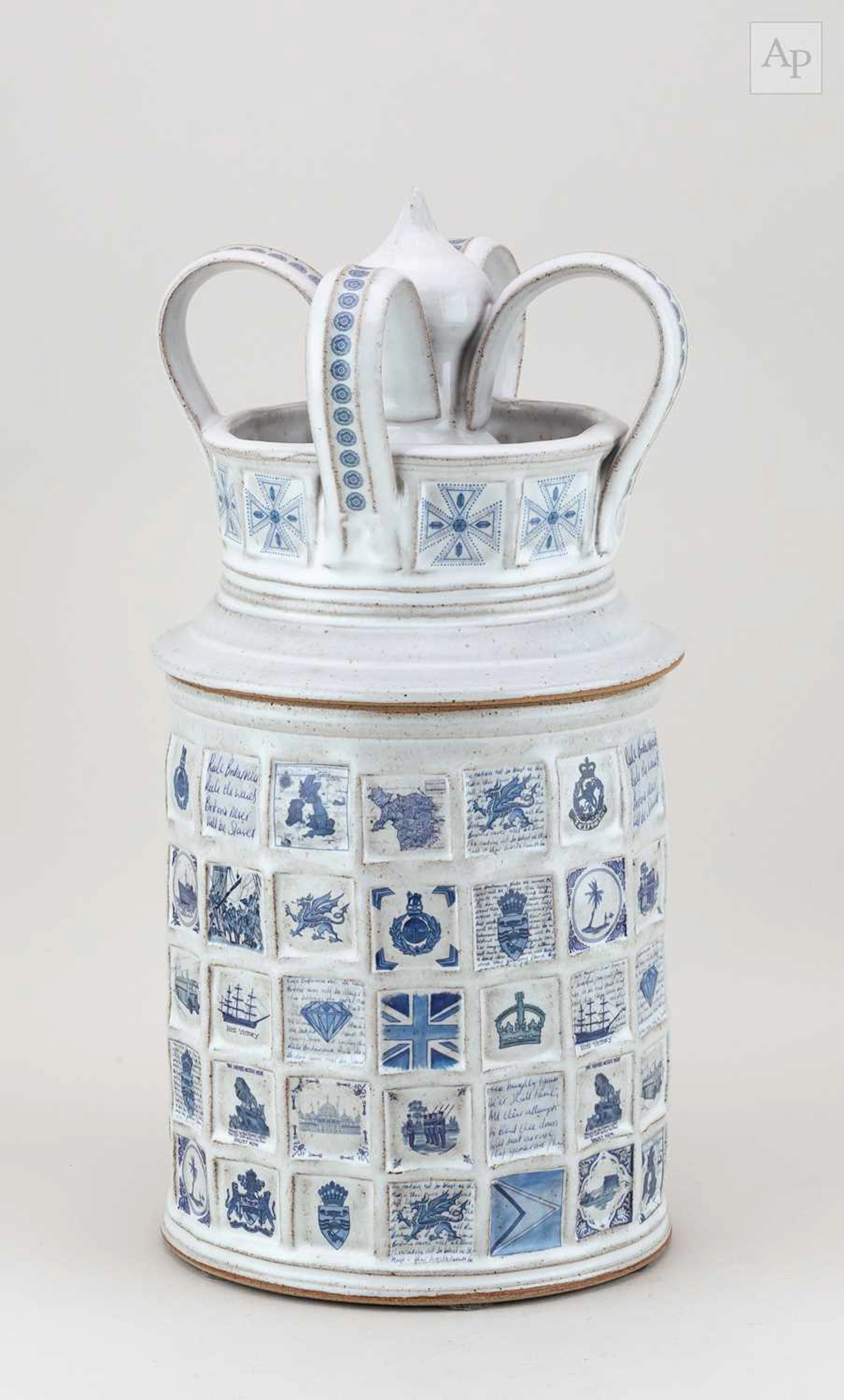 RICH MILLER (born 1981); a large cylindrical stoneware...