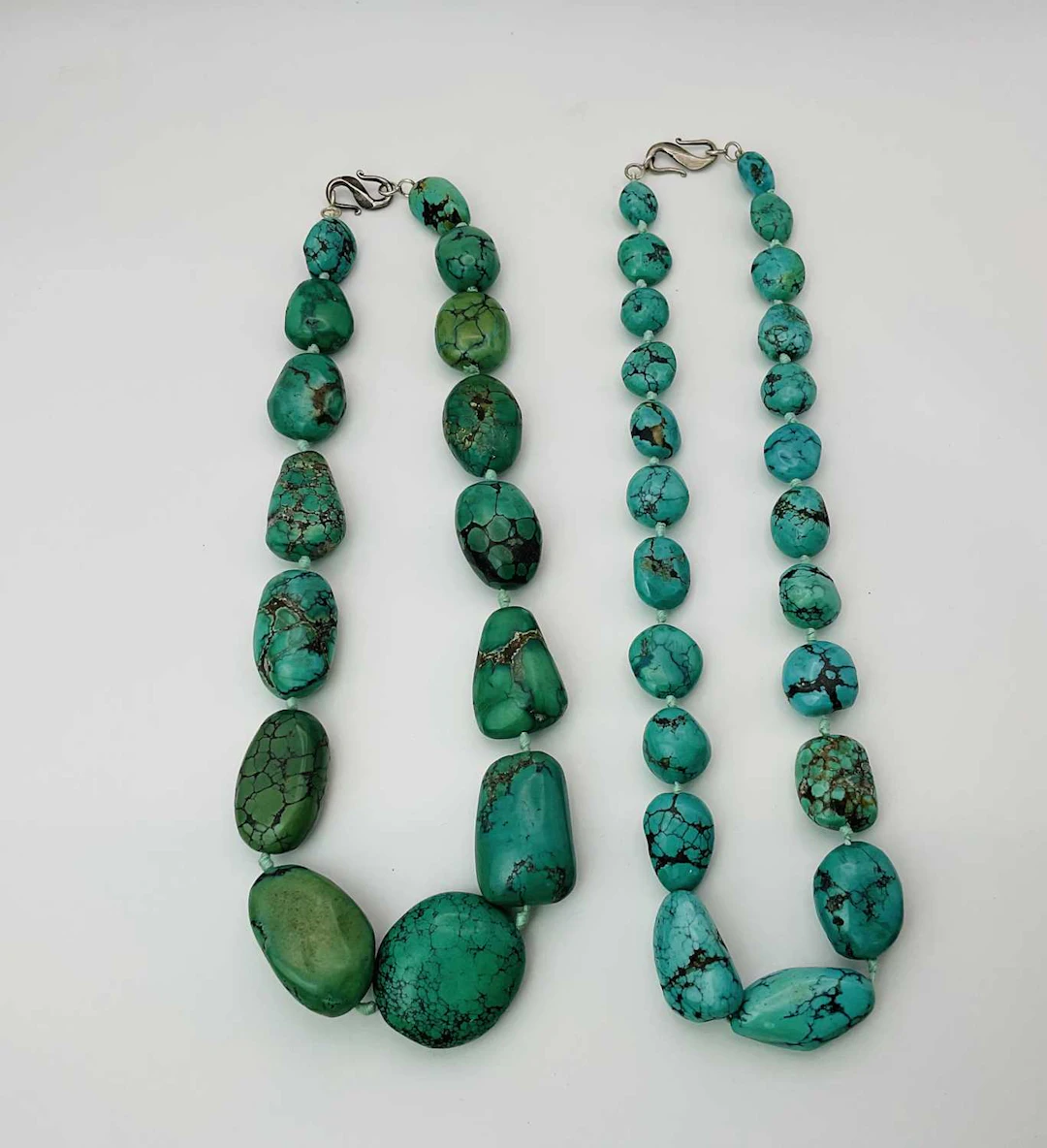 Two Tibetan turquoise bead necklaces
