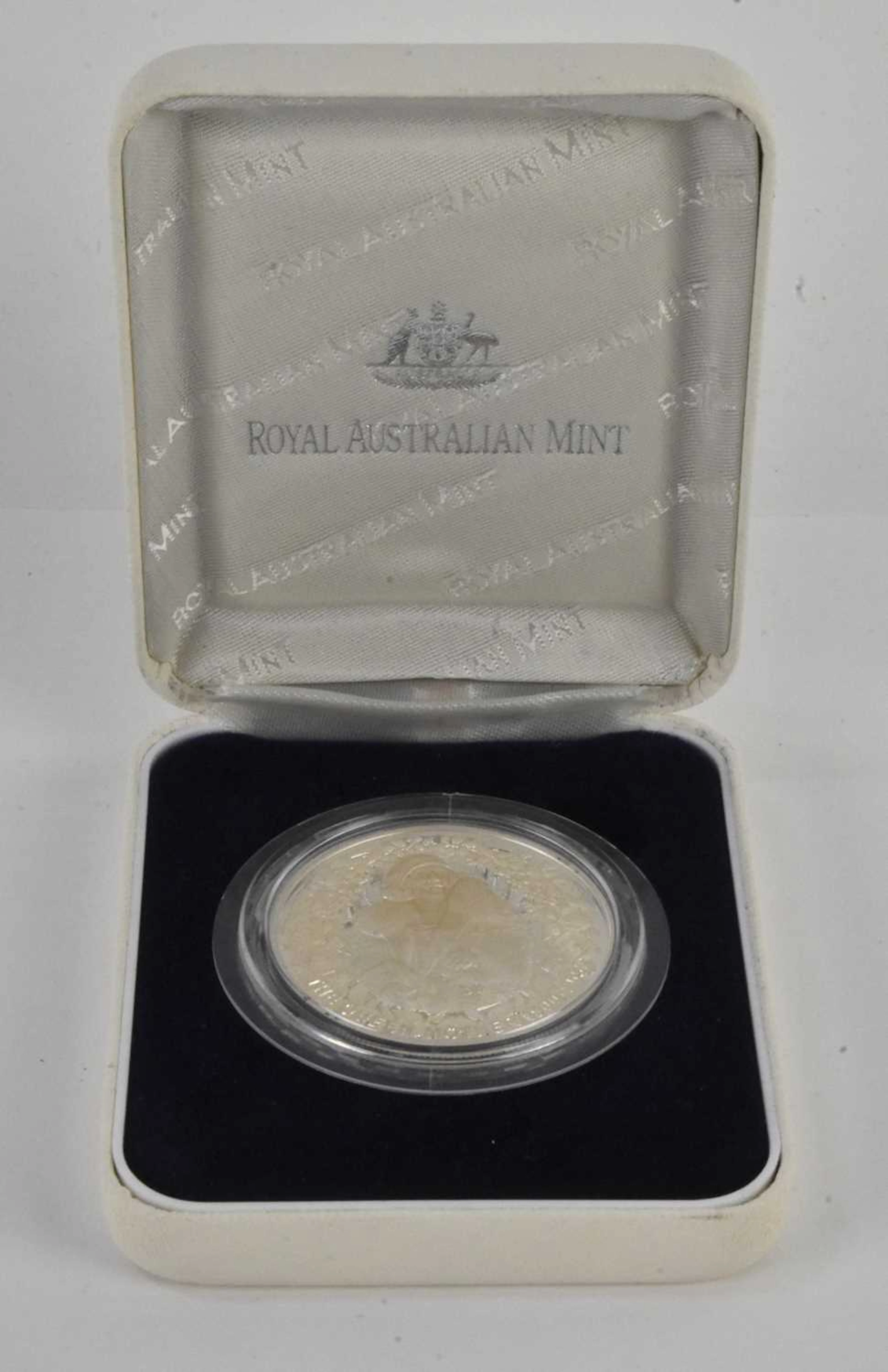 ROYAL AUSTRALIAN MINT; a cased encapsulated silver proof 5 dollar coin
