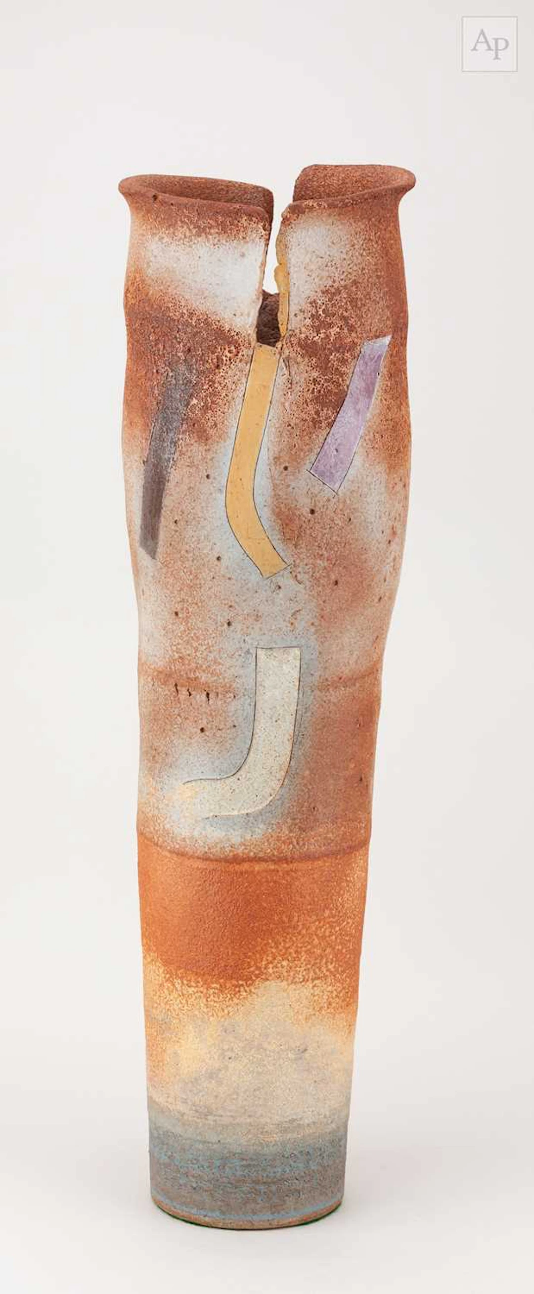 ROBIN WELCH (1936-2019); a tall narrow stoneware vessel...