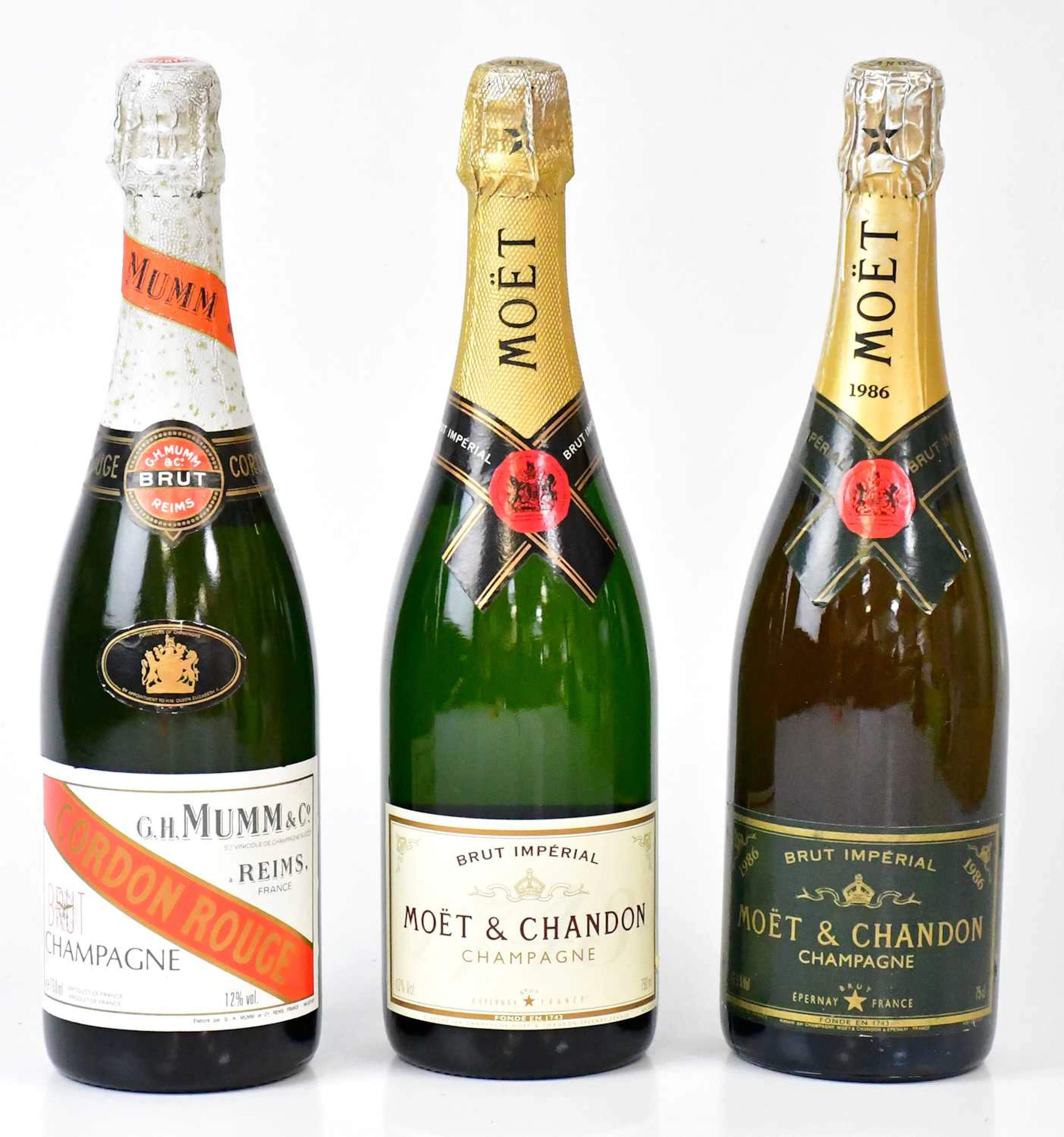 Three bottles of champagne