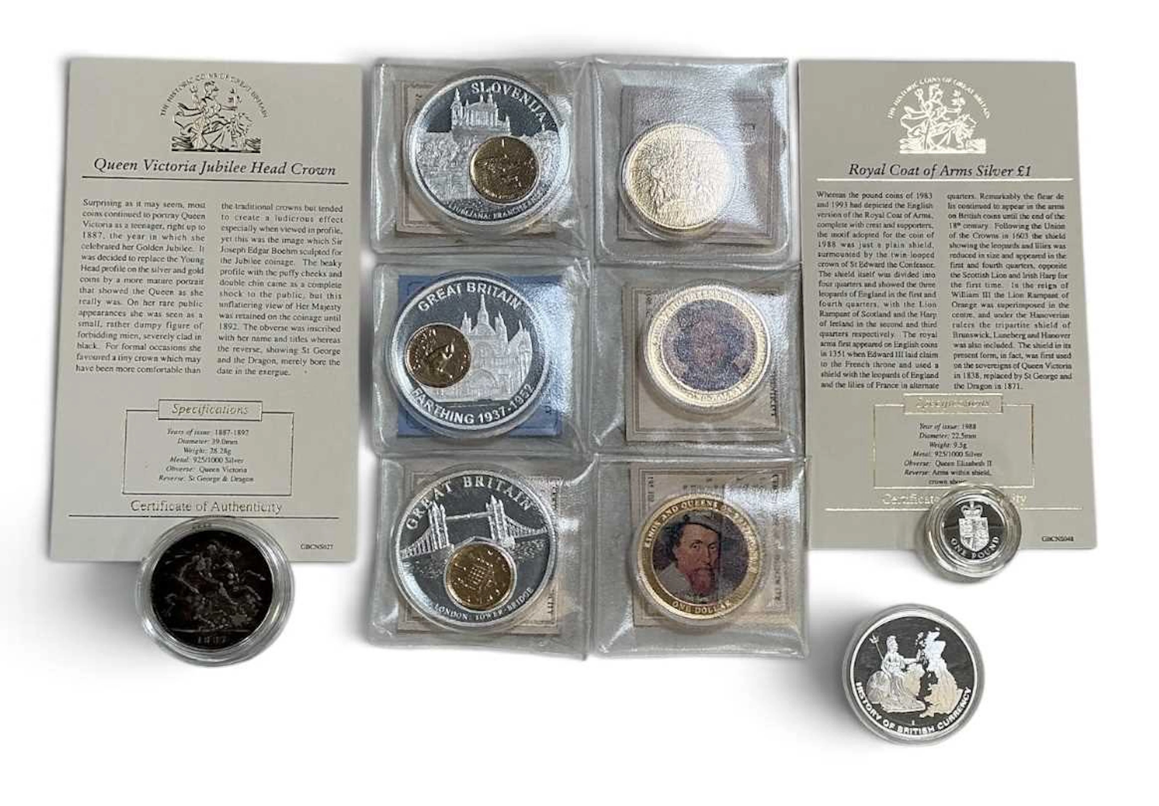 ROYAL MINT; a cased encapsulated Queen Victoria crown