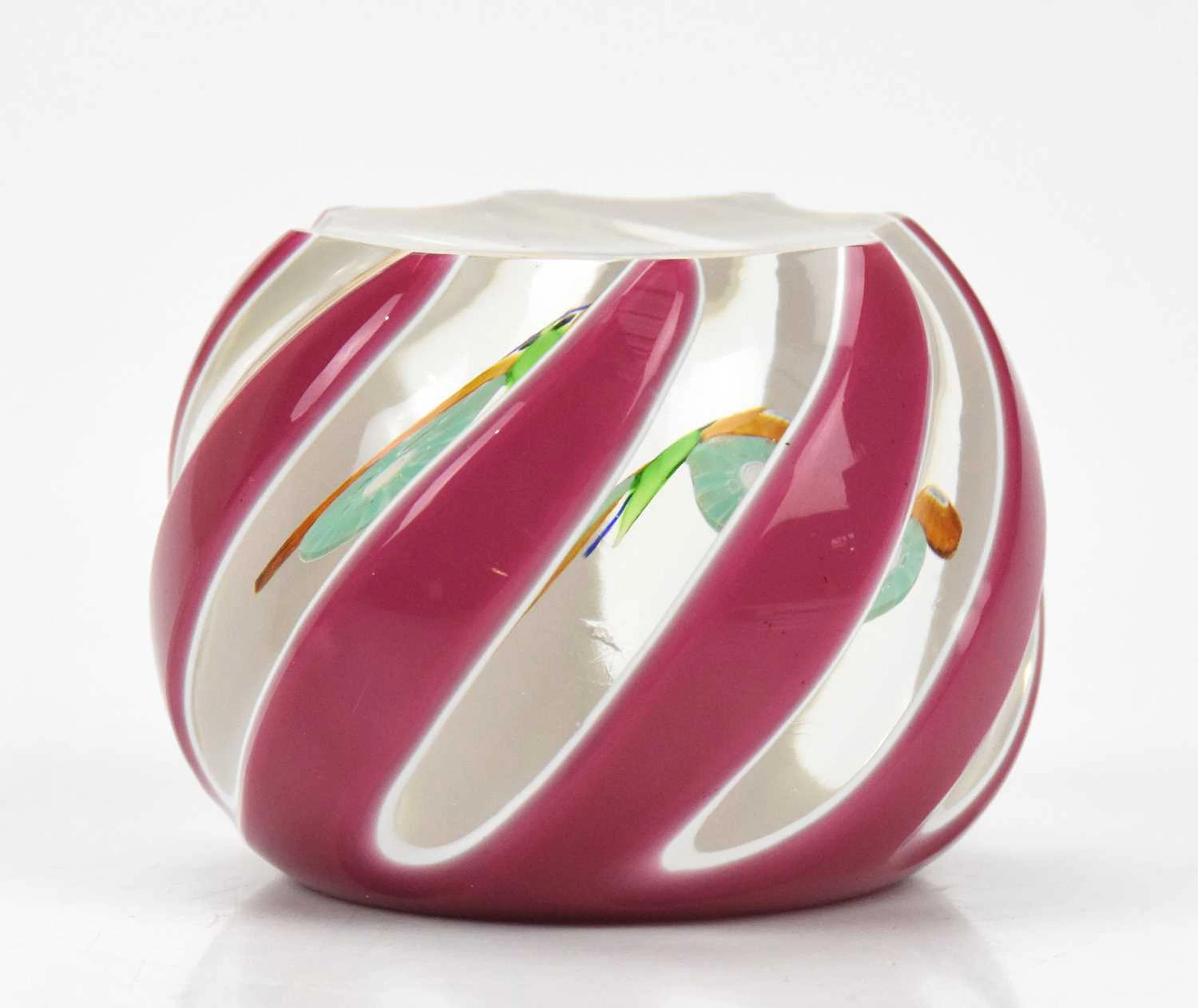 PERTHSHIRE; an unusual double overlay paperweight