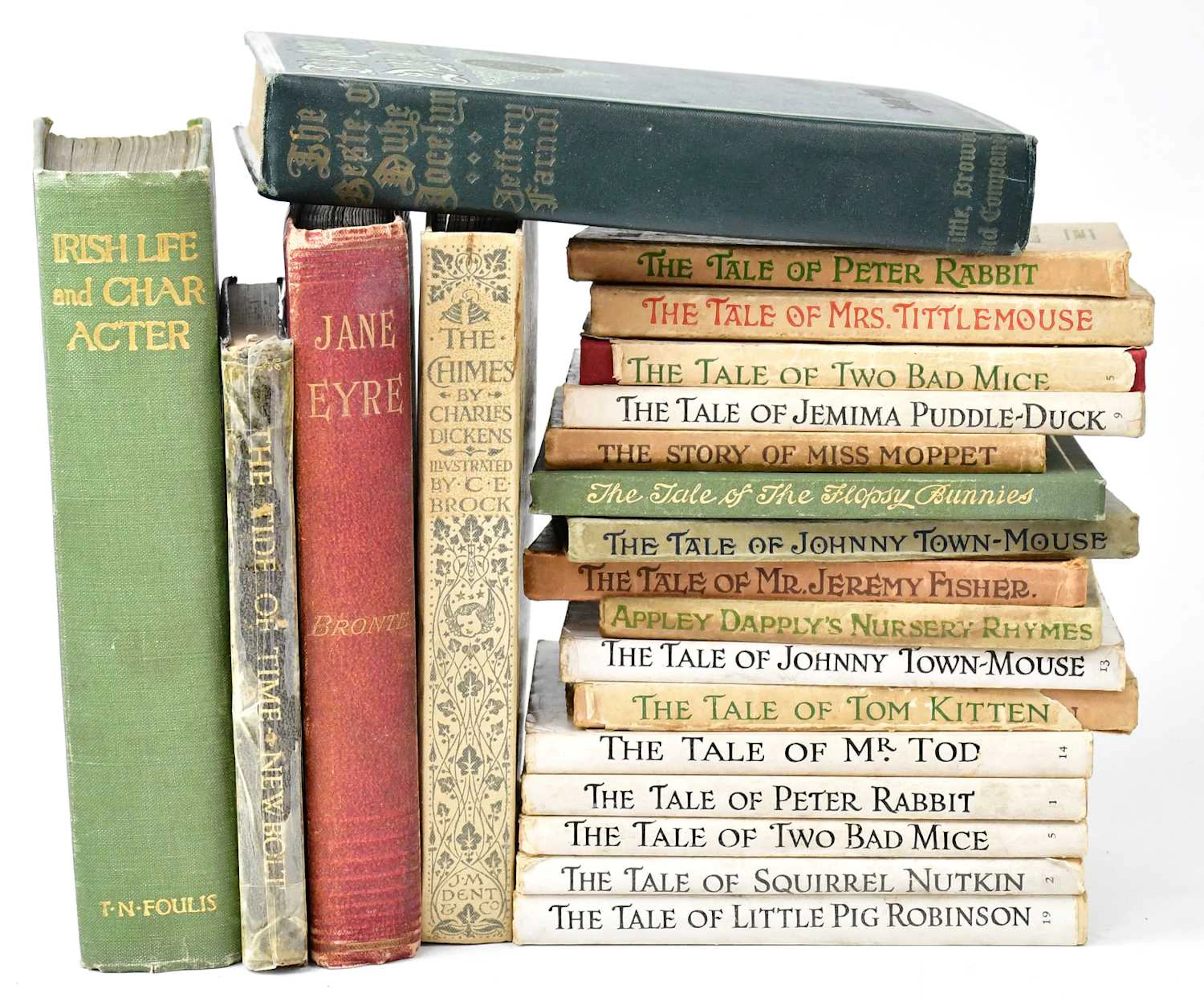 BEATRIX POTTER; sixteen copies of Peter Rabbit 'Tale of..." books