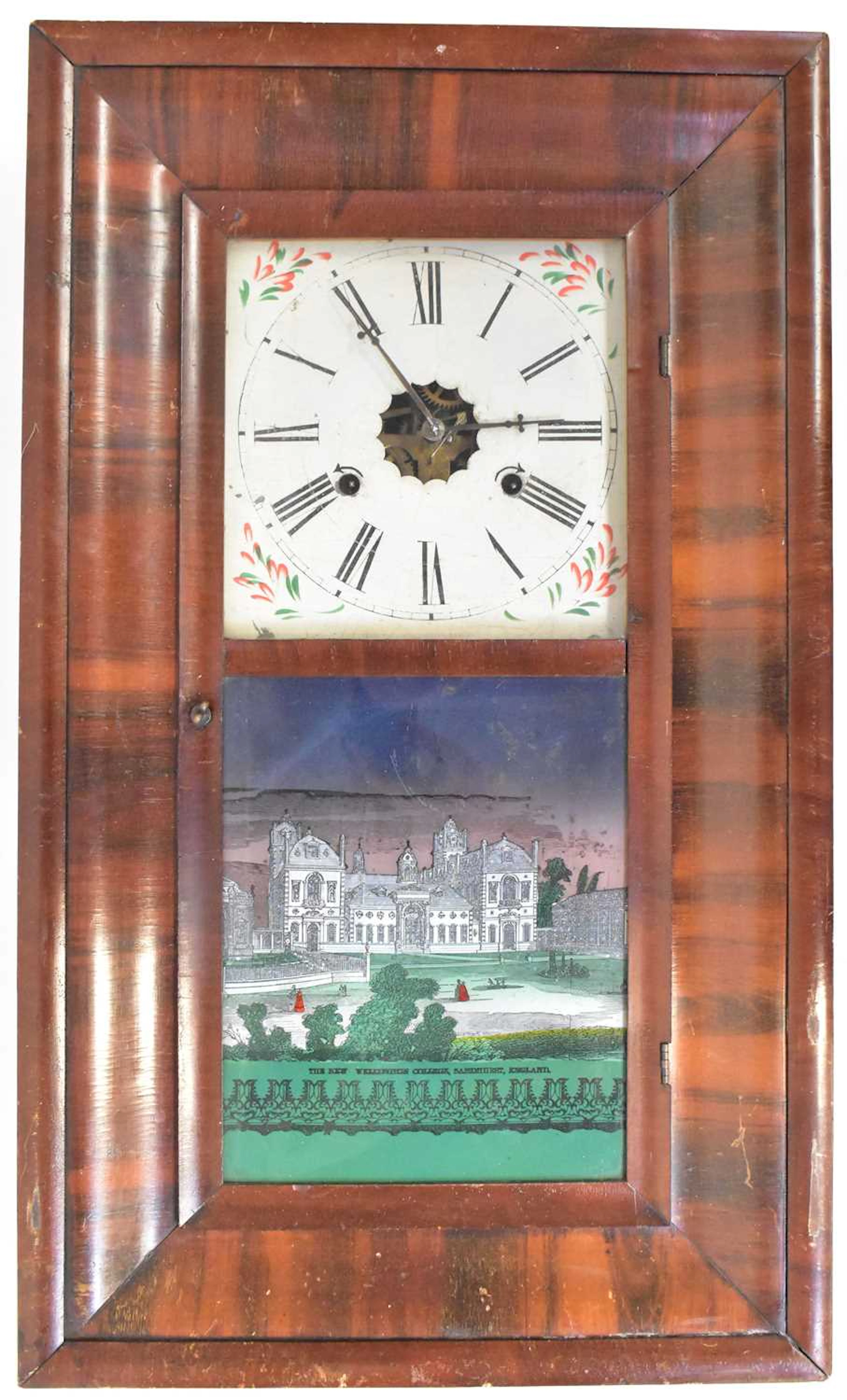 JEROME & CO; a 19th century American mahogany ogee cased wall clock