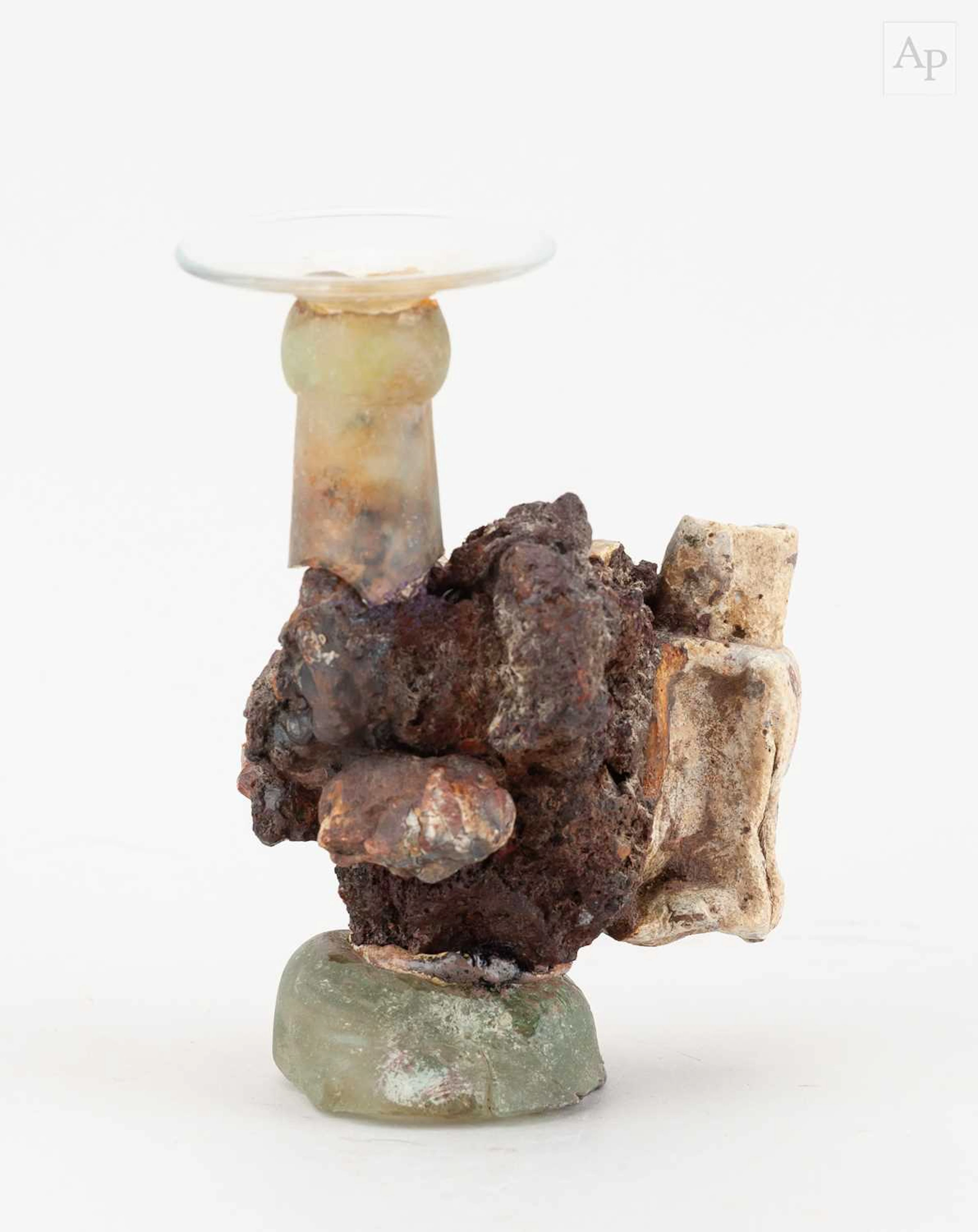 ROBERT COOPER (born 1949); a ceramic and glass collage...