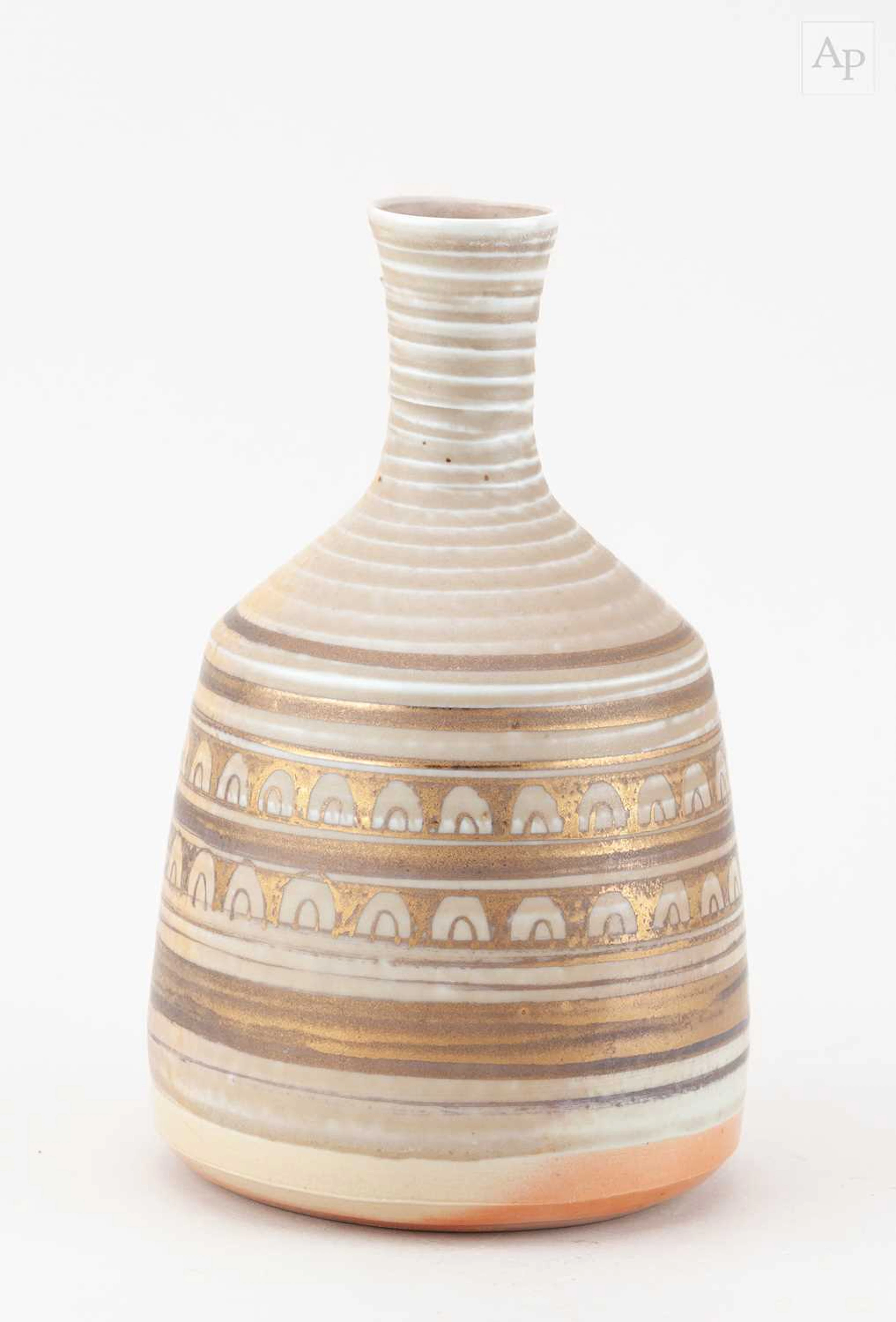 MARY RICH (1940-2022); a large porcelain bottle with...