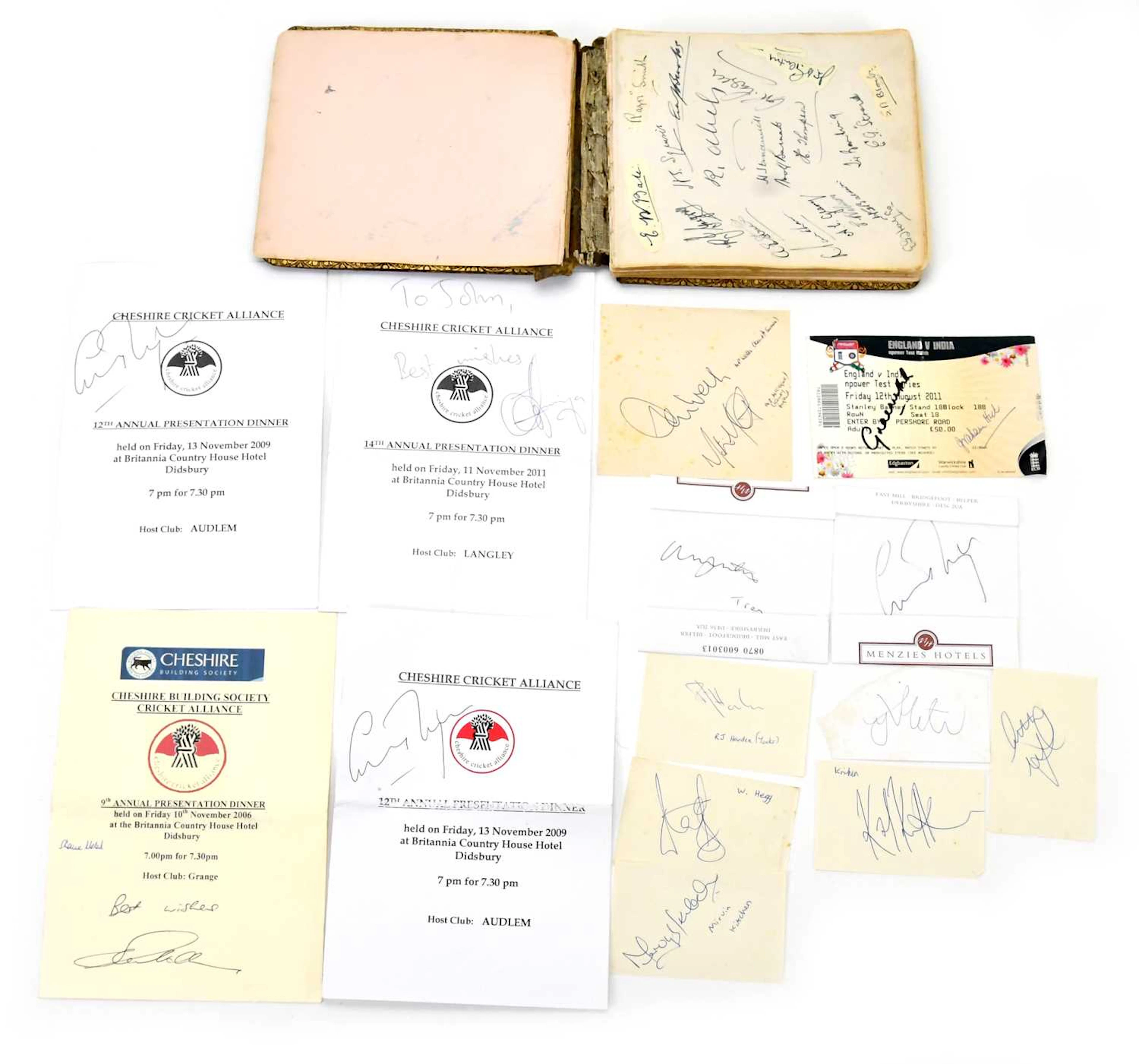 CRICKET; an early 20th century autograph album