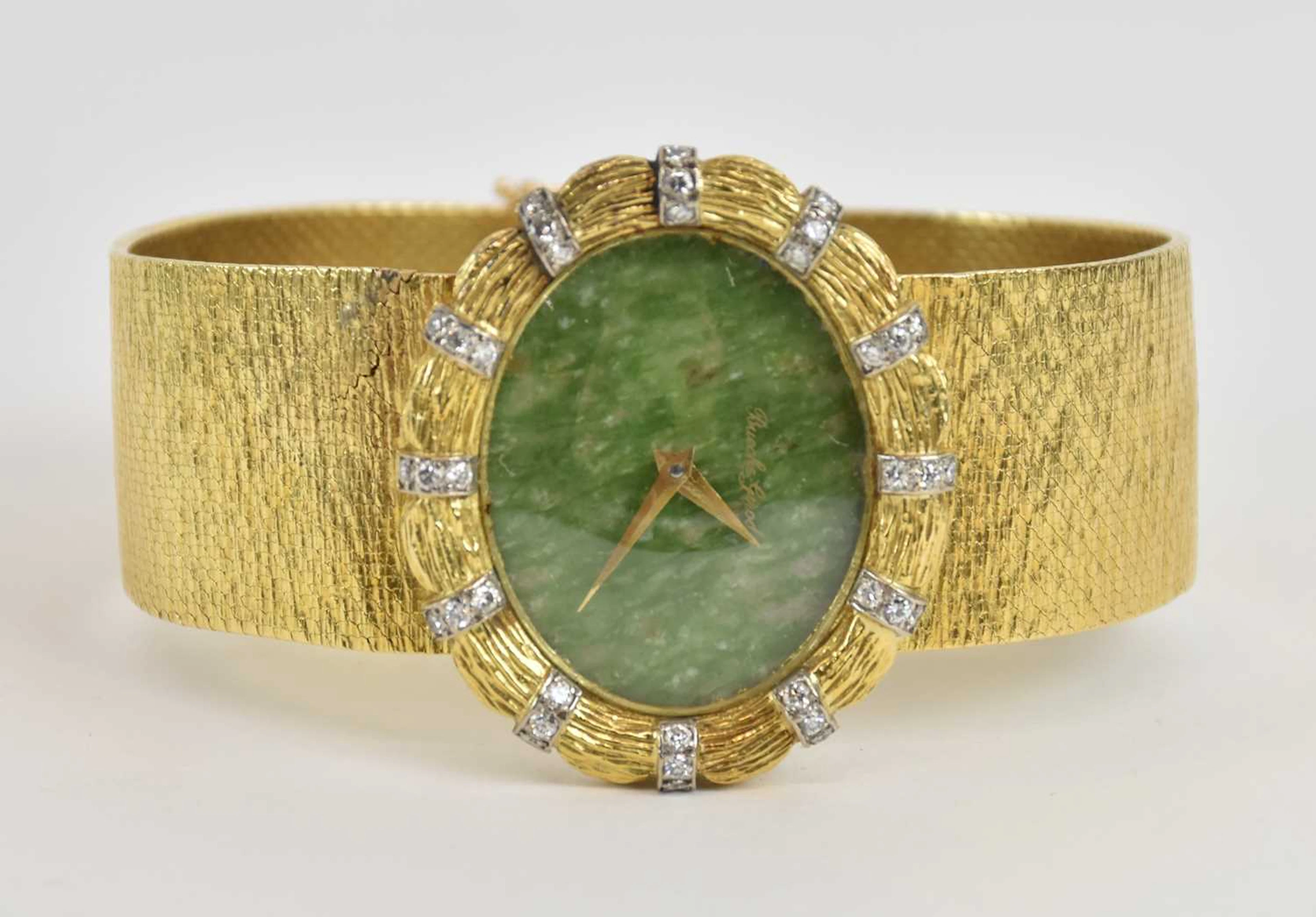 BUECHE GIROD; a Roy Cecil King 18ct yellow gold diamond...