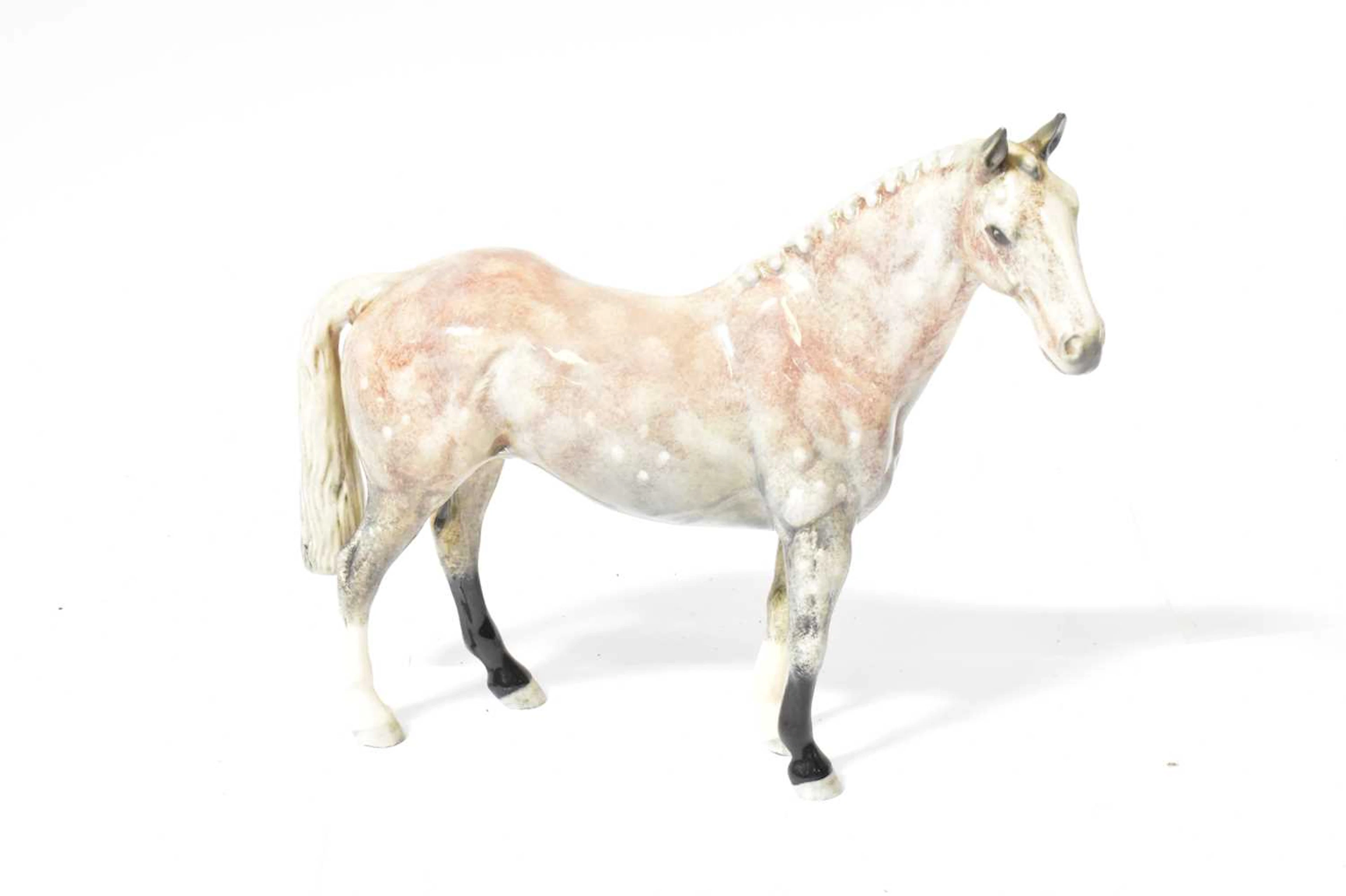 BESWICK; a model of a grey hunter horse