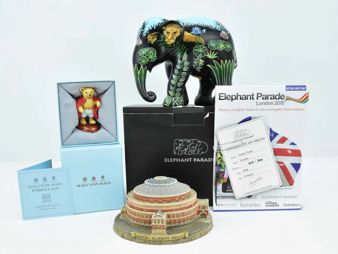 An Elephant Parade jungle flower decorated ornament