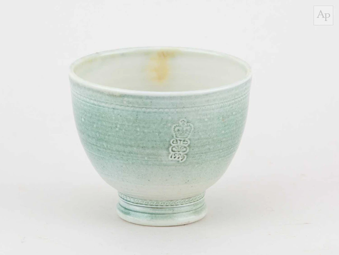 STEVE HARRISON (born 1967); a salt glazed porcelain cup
