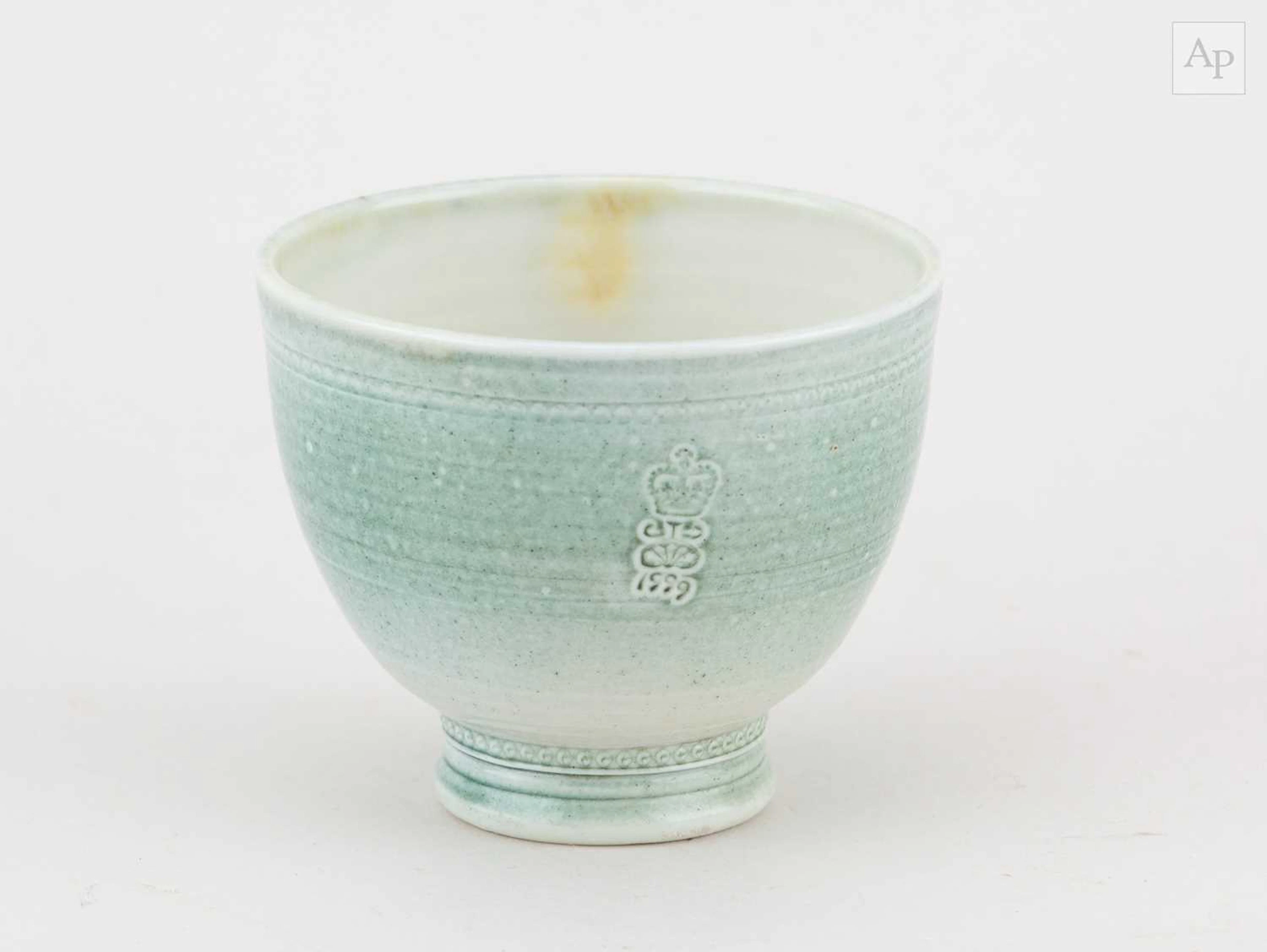 STEVE HARRISON (born 1967); a salt glazed porcelain cup