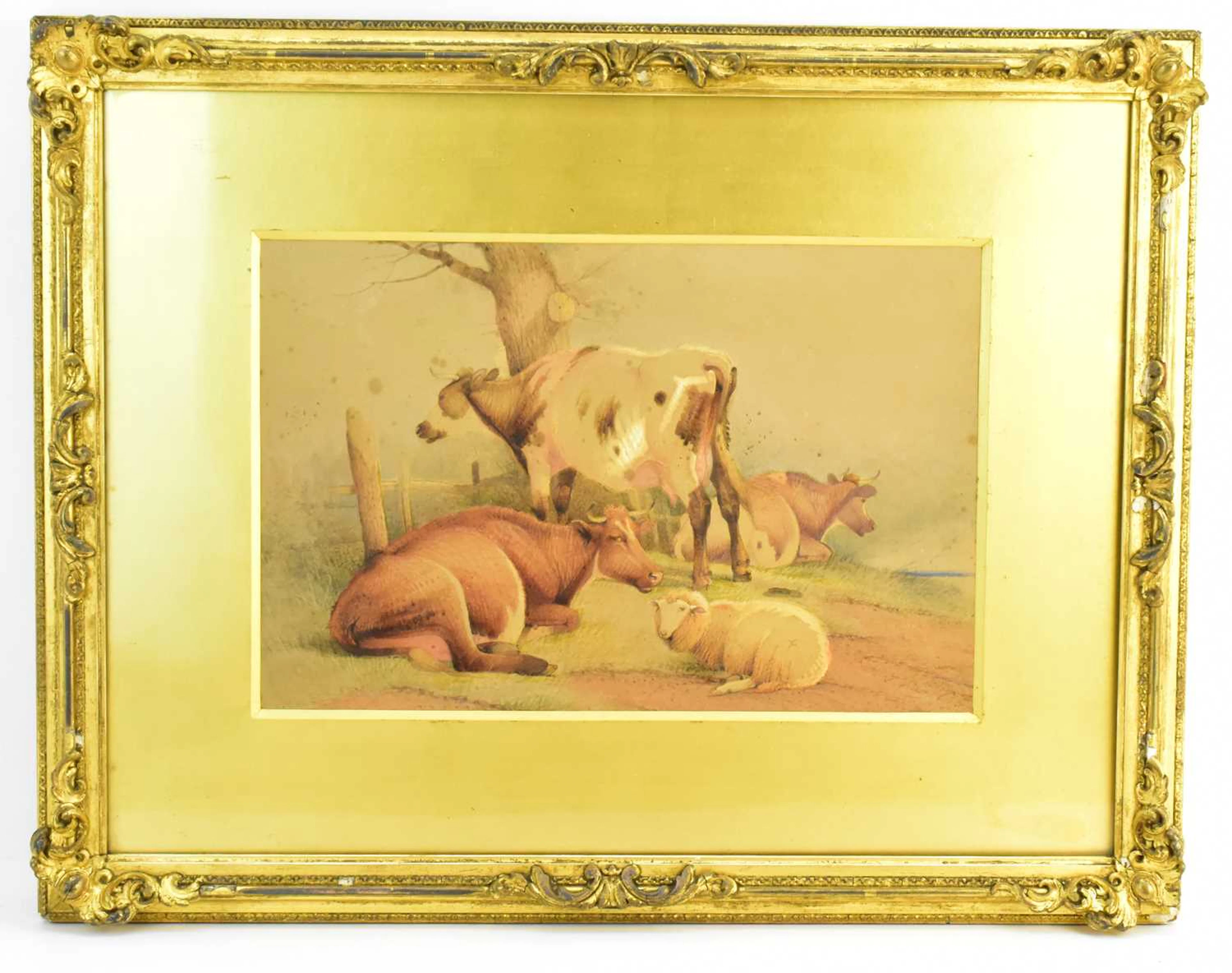 THOMAS SIDNEY COOPER (1803-1902); oil on paper