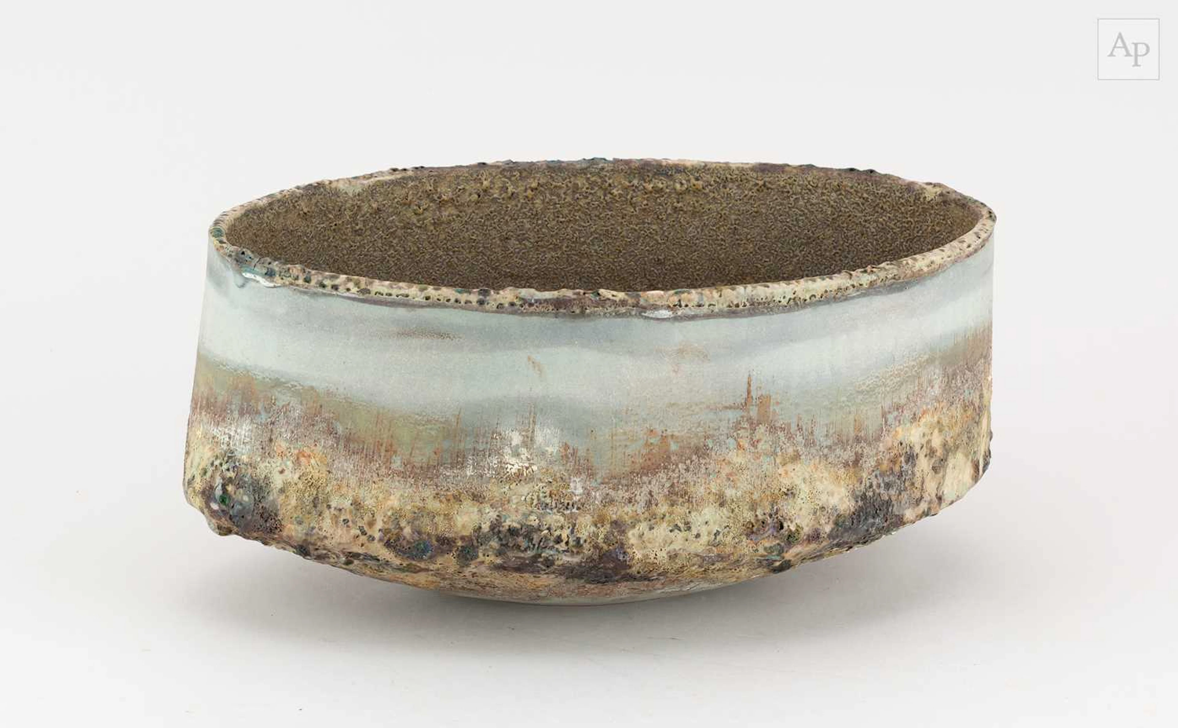 PAUL WEARING (born 1967); an elliptical stoneware vessel...