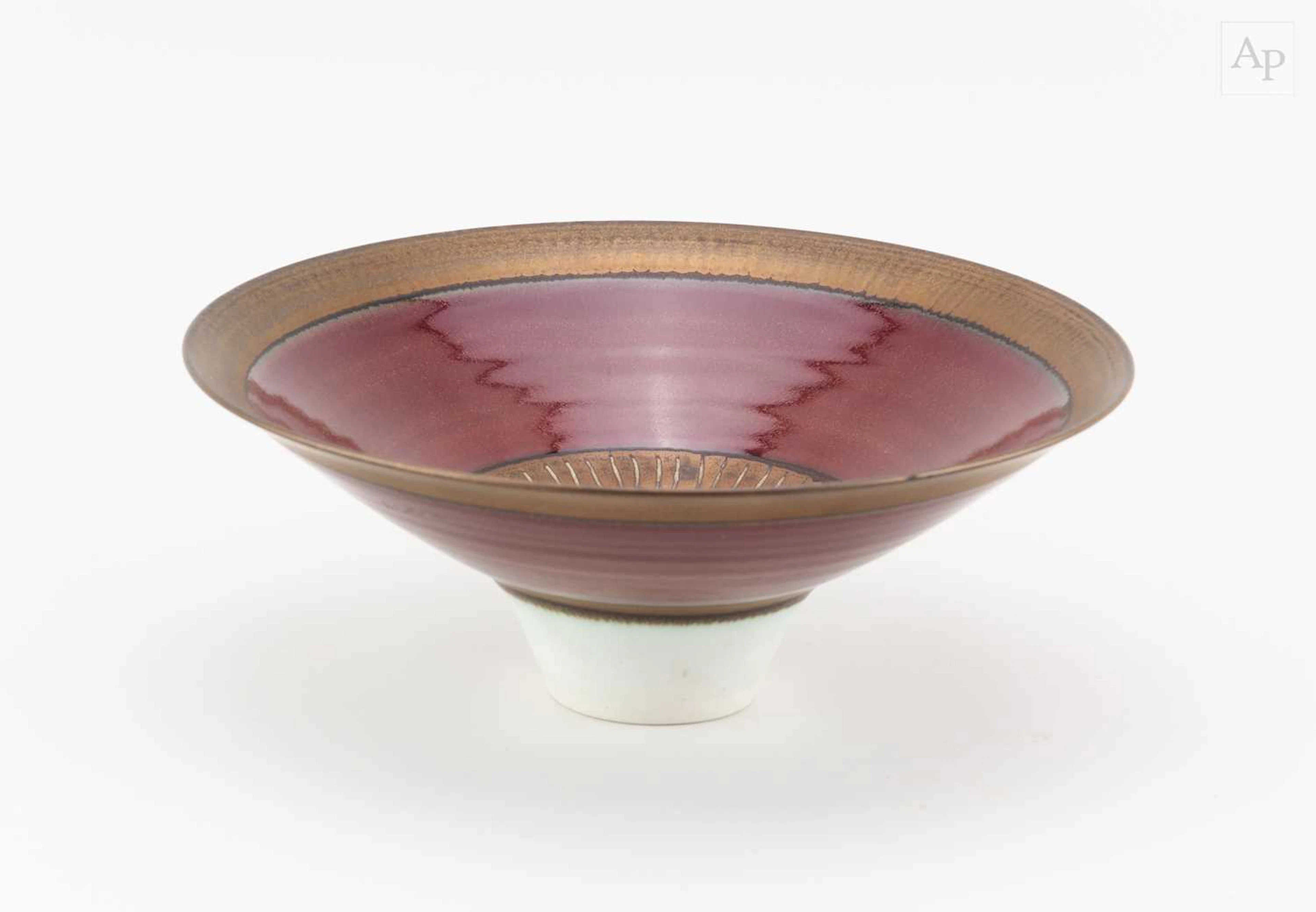 PETER WILLS (born 1955); a porcelain bowl partially...