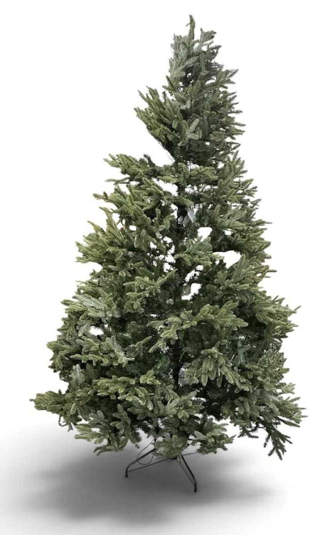 BALSAM HILL; a large modern artificial Christmas tree