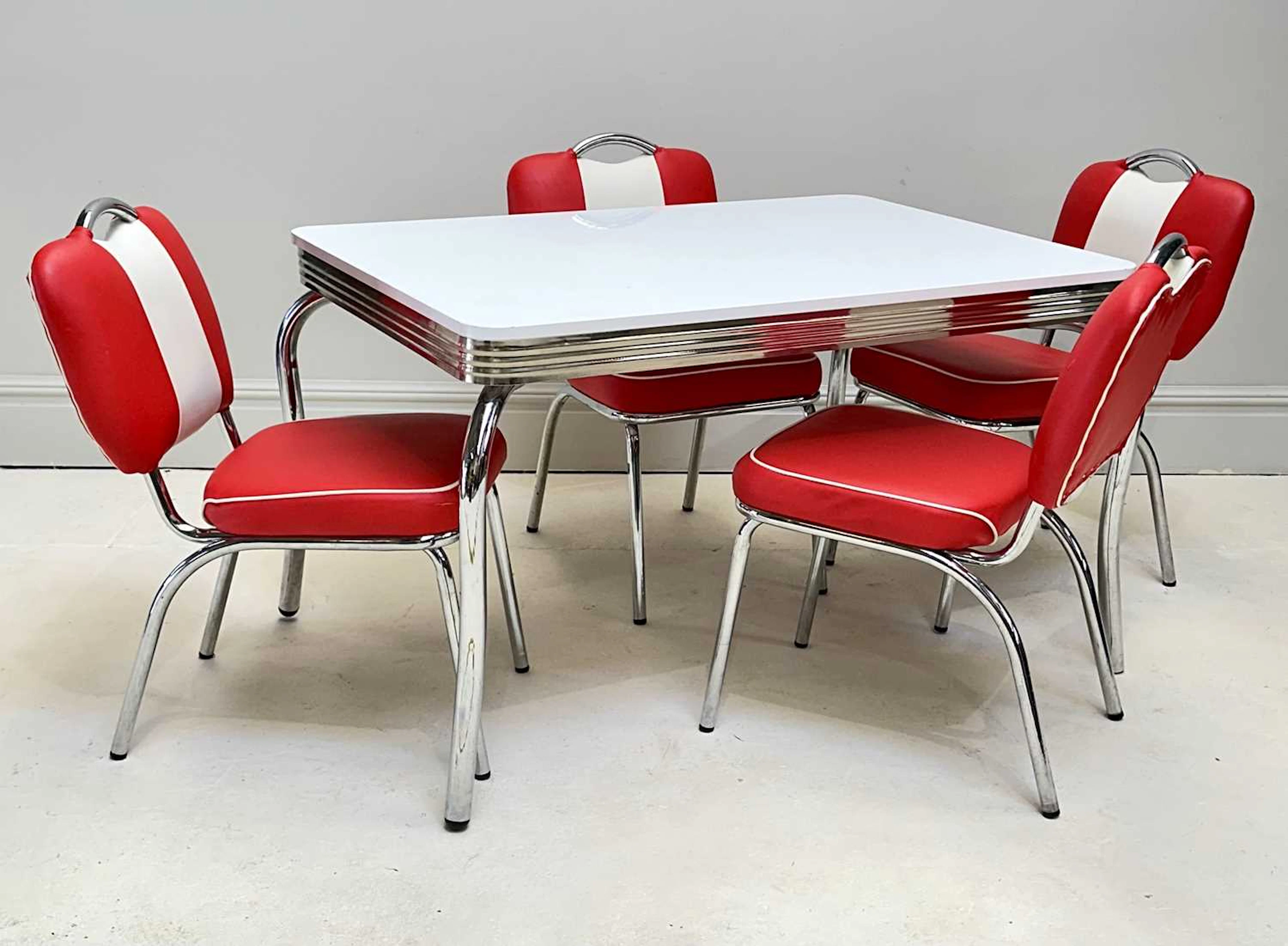 A retro American diner style table