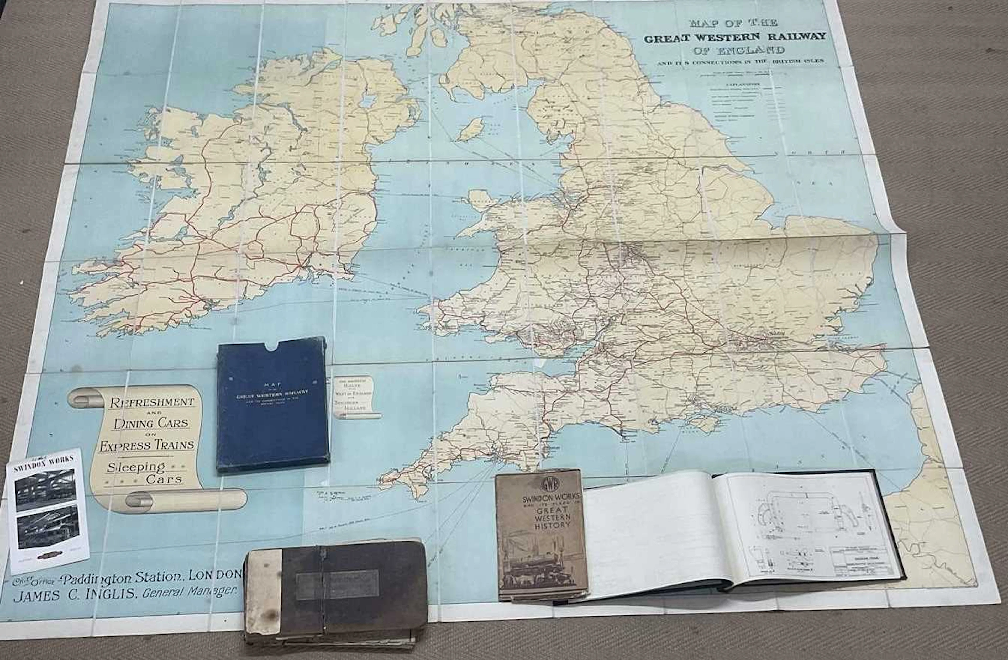 A Map of the Great Western Railway and its Connections in the British Isles