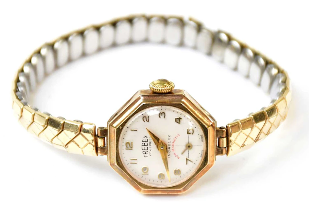 TREBEX; a 9ct yellow gold cocktail watch head