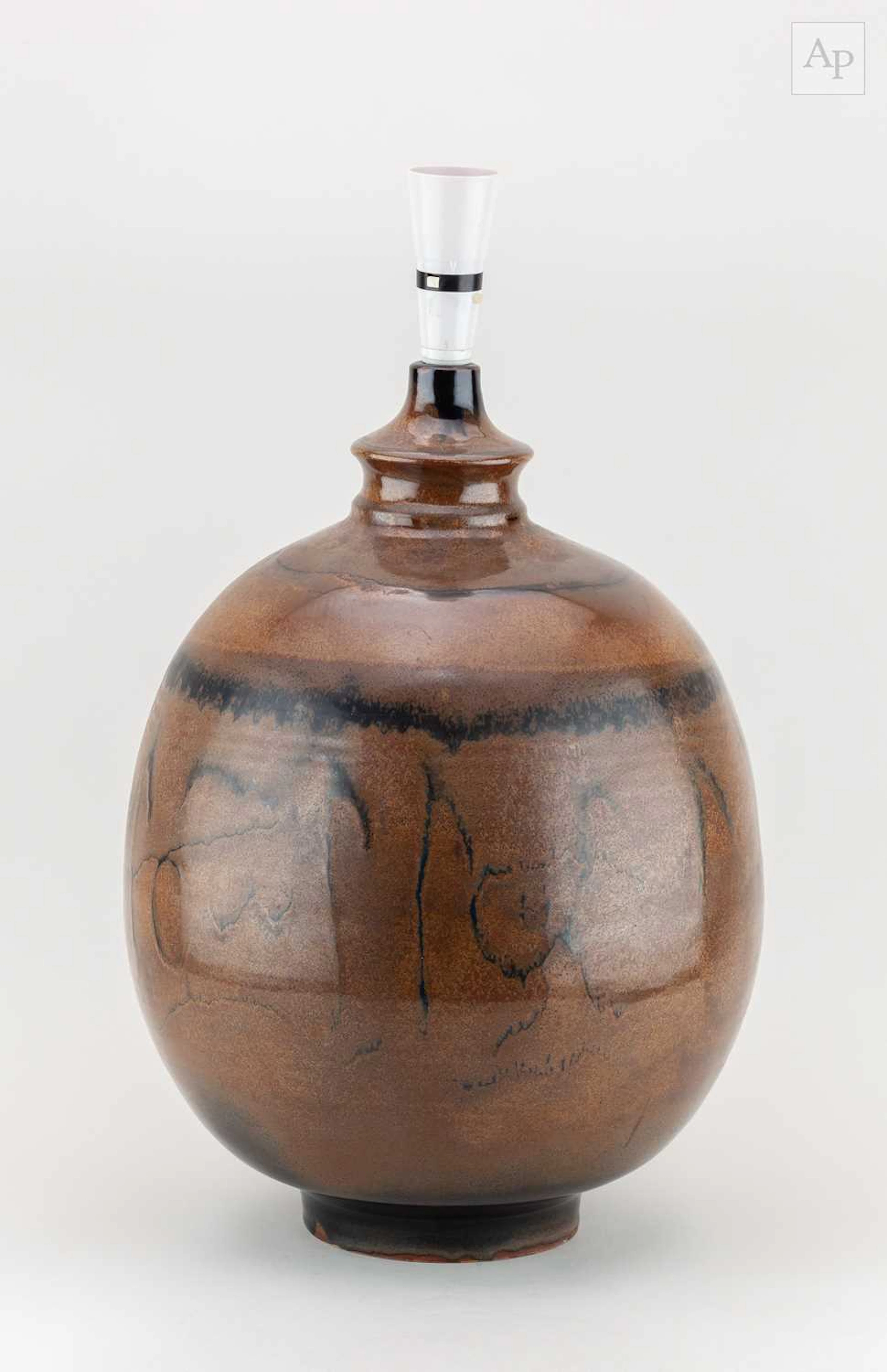 ABDO NAGI (1941-2001); a very large stoneware lamp base...
