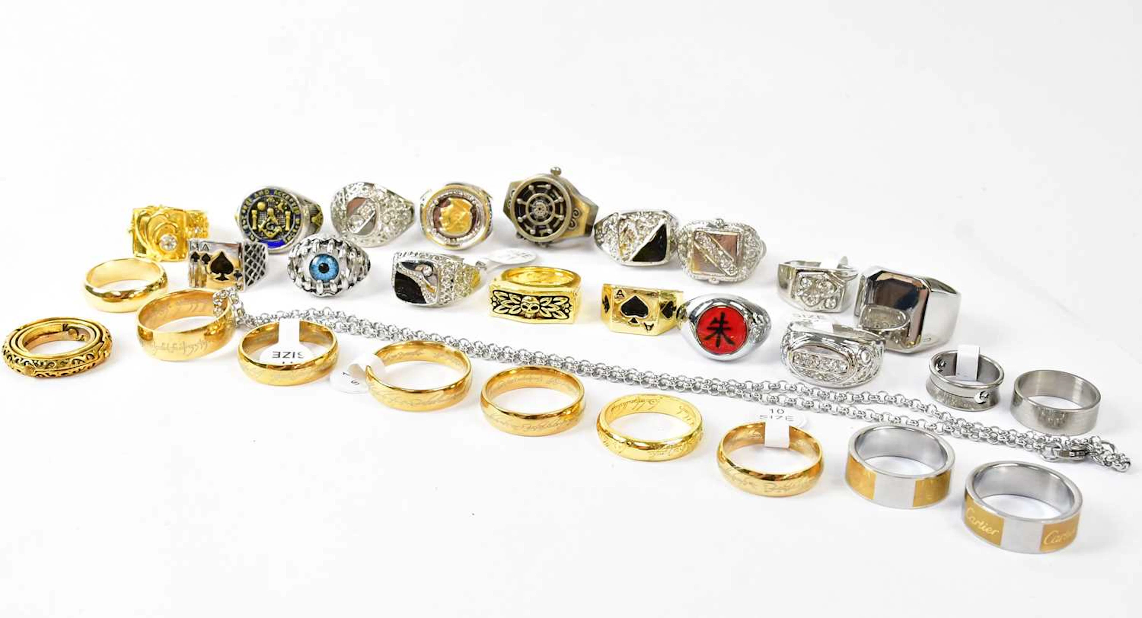 A collection of fashion rings