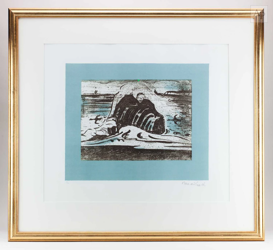 BERNARD LEACH (1887-1979); 'Cornish Coast Tile'