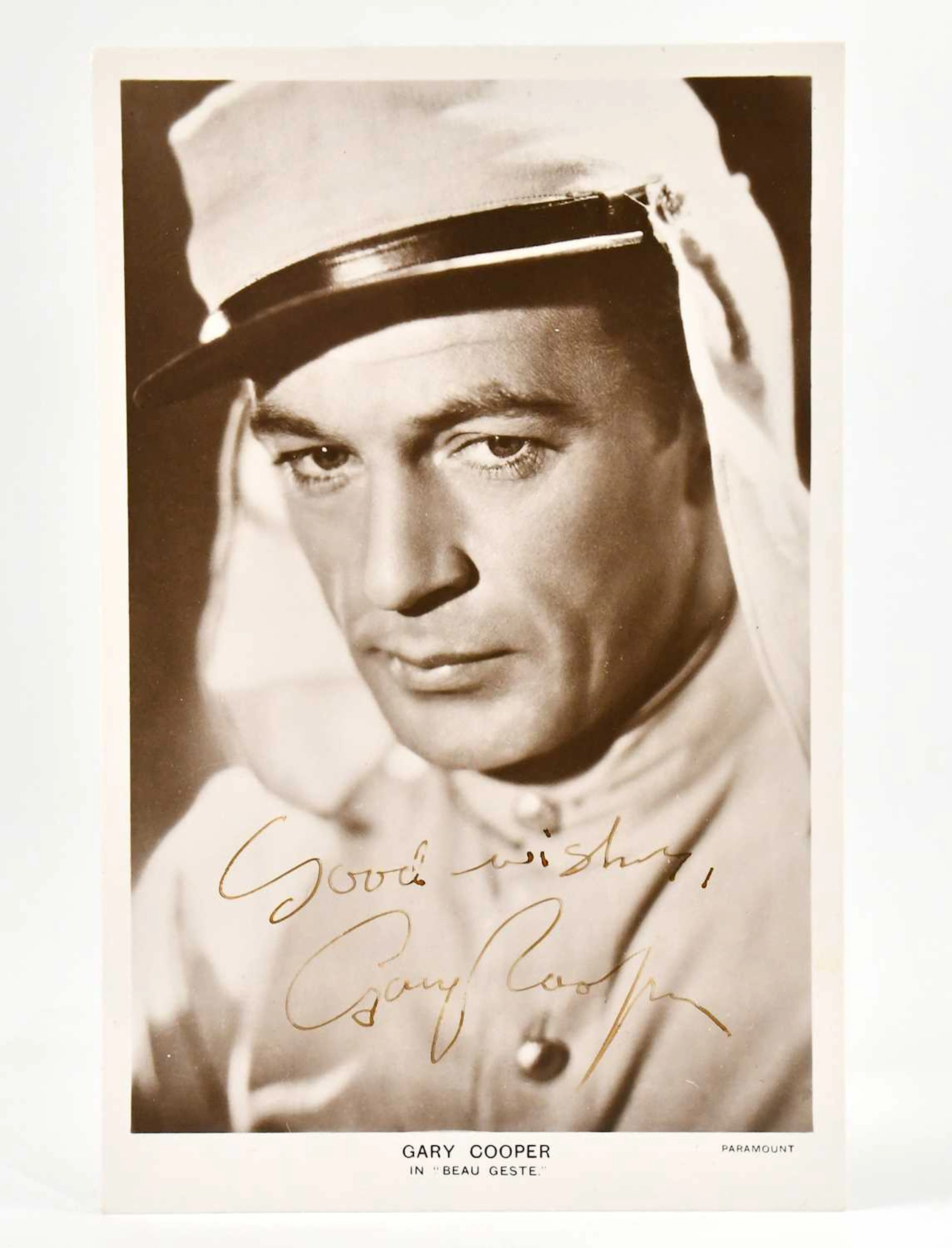 GARY COOPER; a vintage original unused postcard...