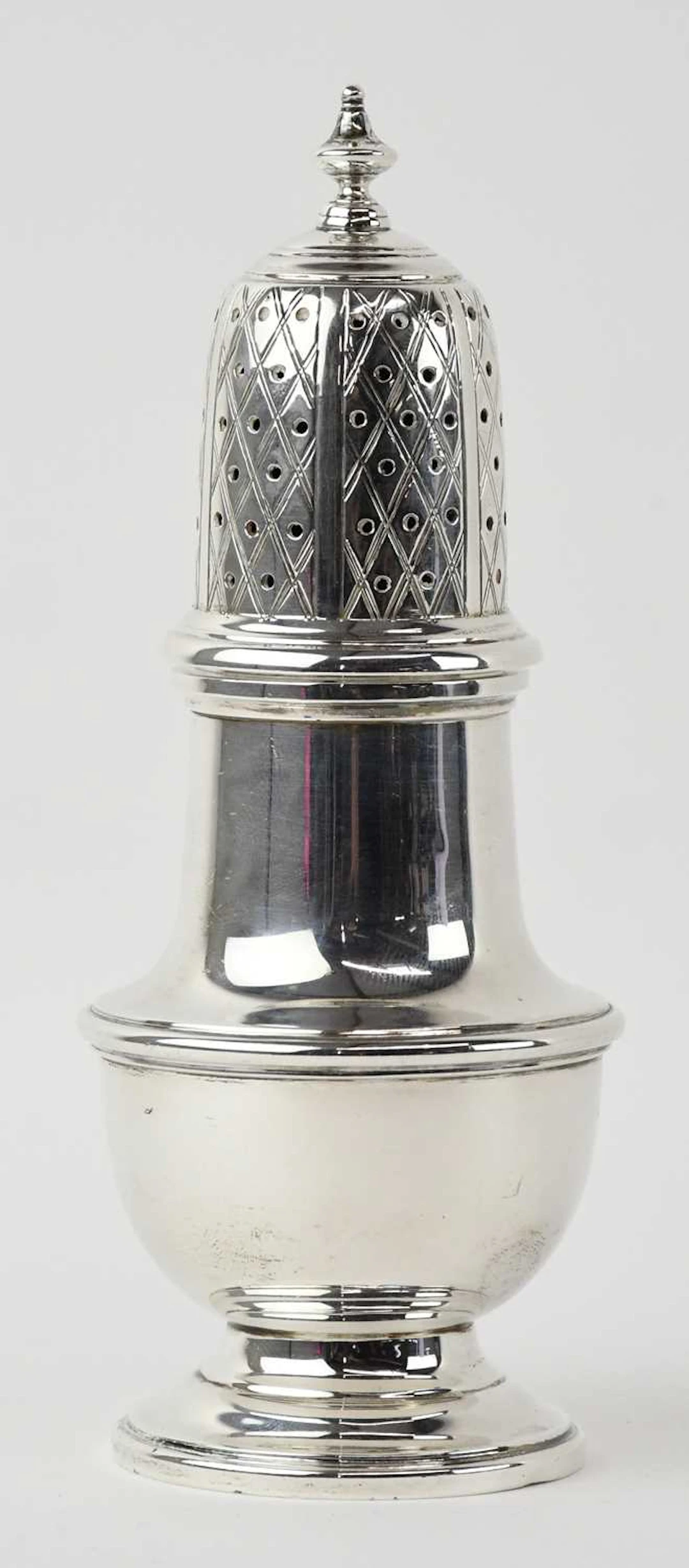 C J VANDER LTD; an Elizabeth II hallmarked silver sugar caster
