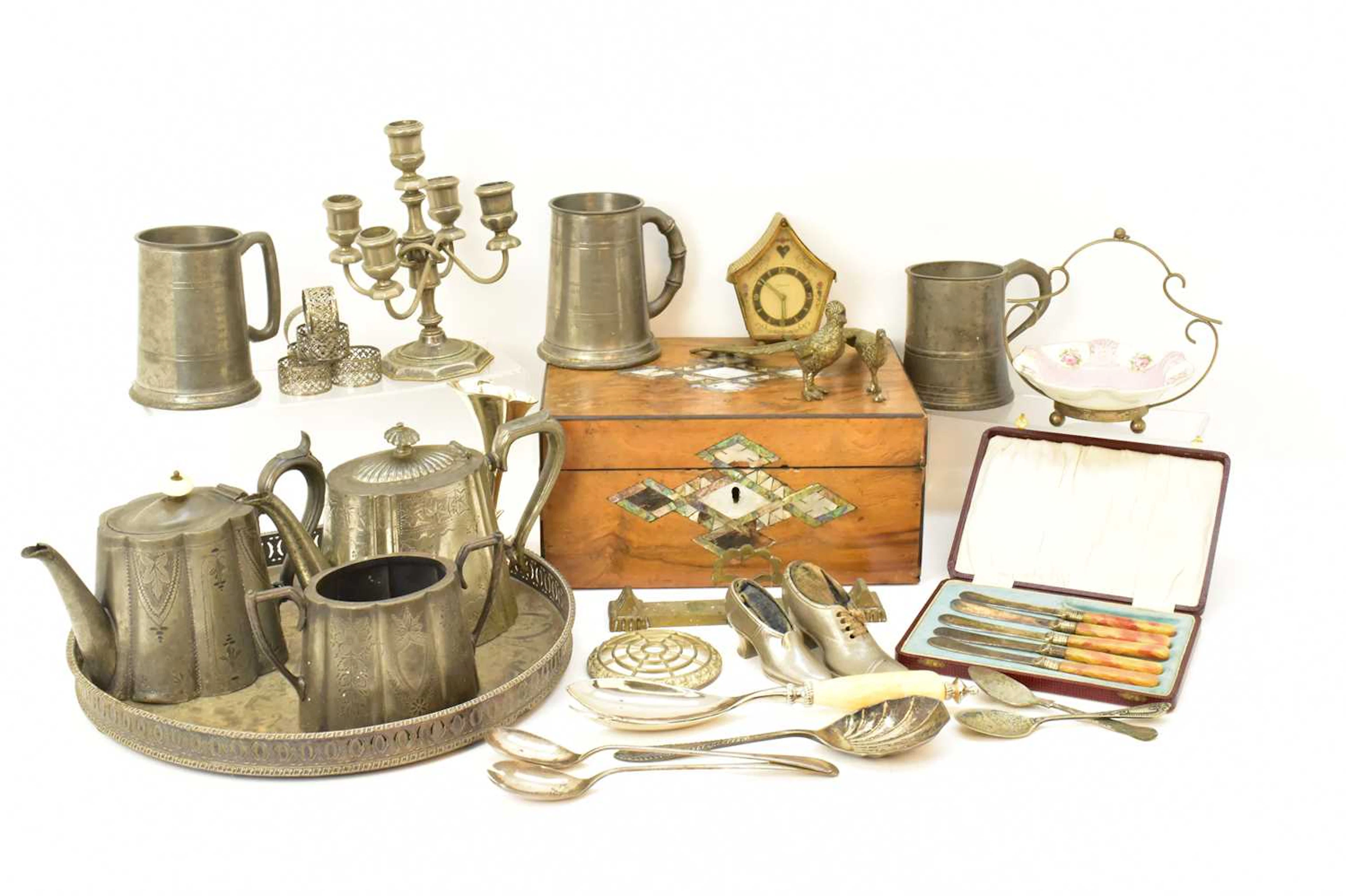 Various items of silver plate