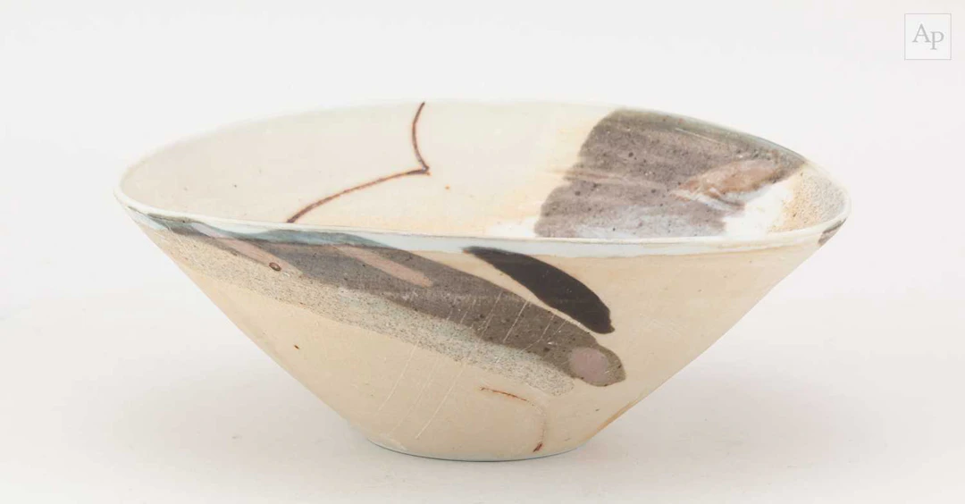 JACK DOHERTY (born 1948); an oval porcelain bowl covered in soda vapour glaze