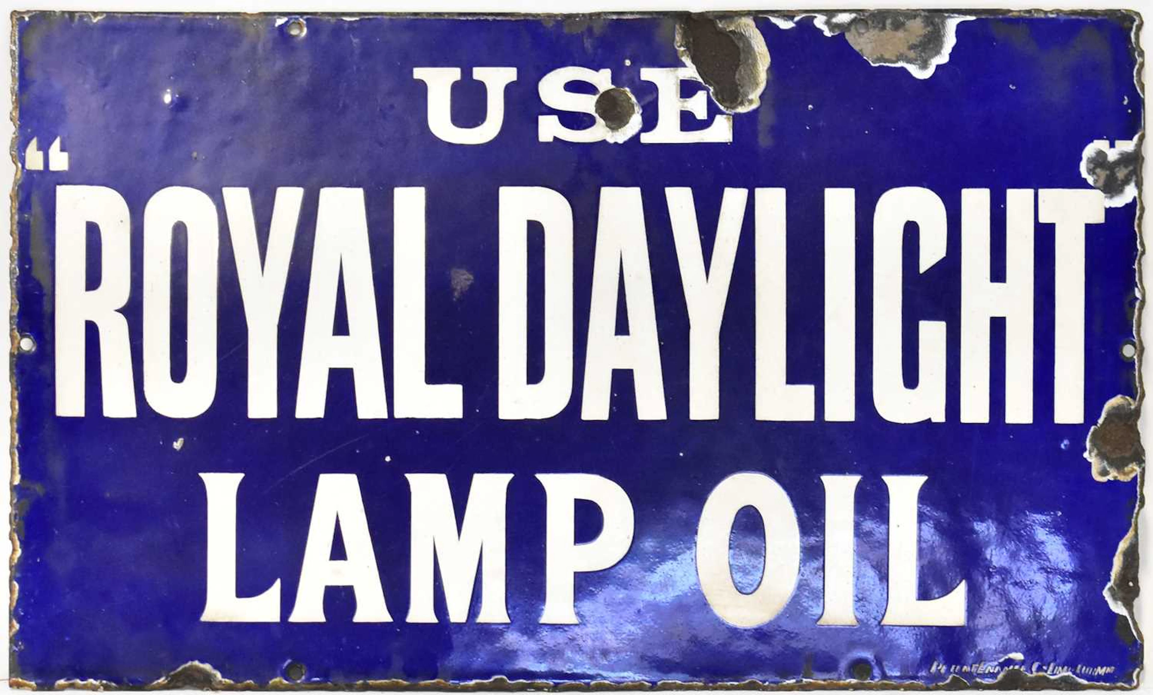 A vintage enamelled sign